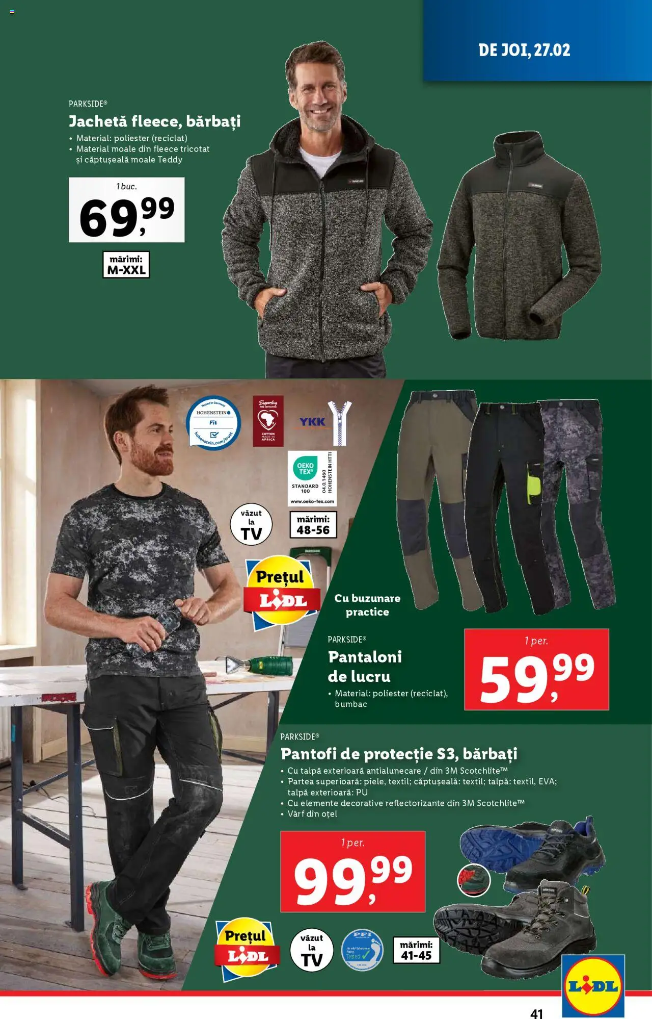 Catalog LIDL 24 Februarie - 2 Martie 2025 | Pagina 41 | Produse: Jachetă, Pantofi, Pantaloni
