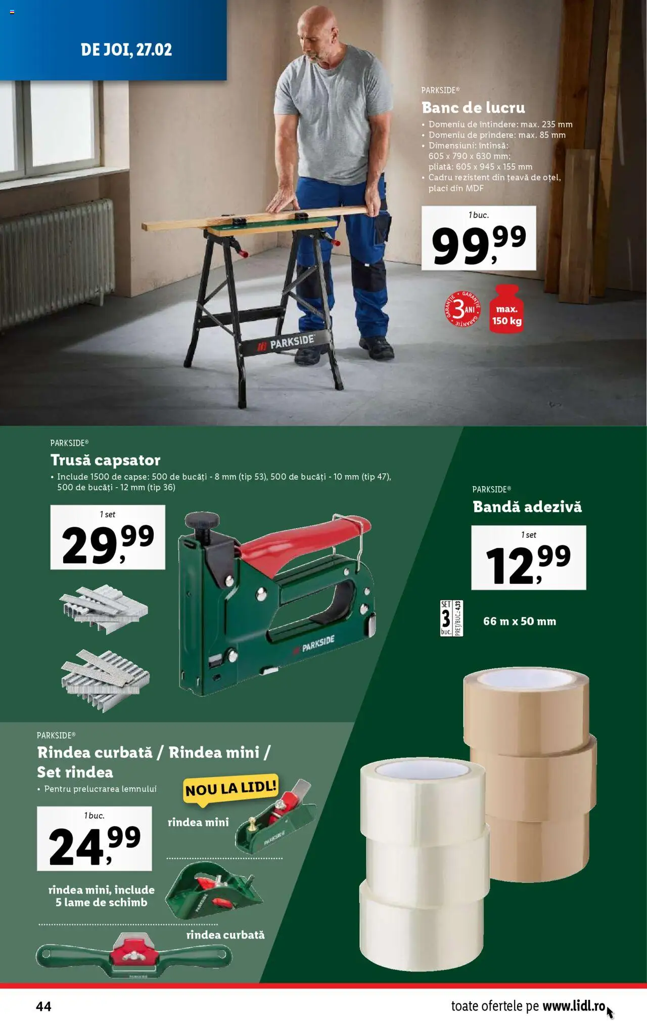 Catalog LIDL 24 Februarie - 2 Martie 2025 | Pagina 44 | Produse: Trusă capsator, Țeavă