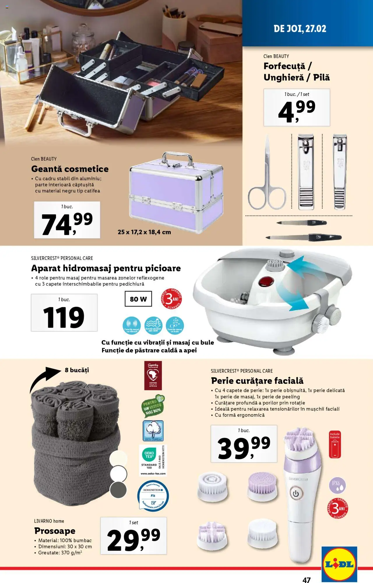 Catalog LIDL 24 Februarie - 2 Martie 2025 | Pagina 47 | Produse: Role, Baterie, Perie, Peeling