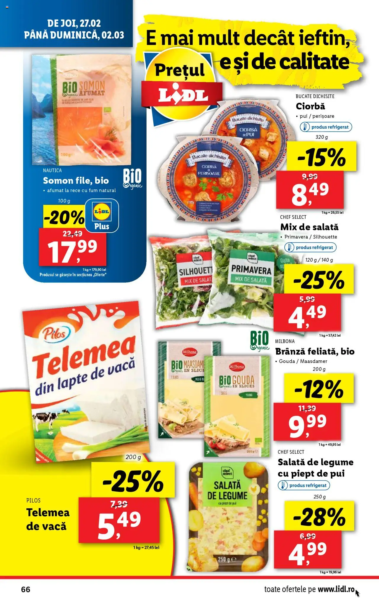 Catalog LIDL 24 Februarie - 2 Martie 2025 | Pagina 66 | Produse: Lapte, Brânză, Salată, Gouda