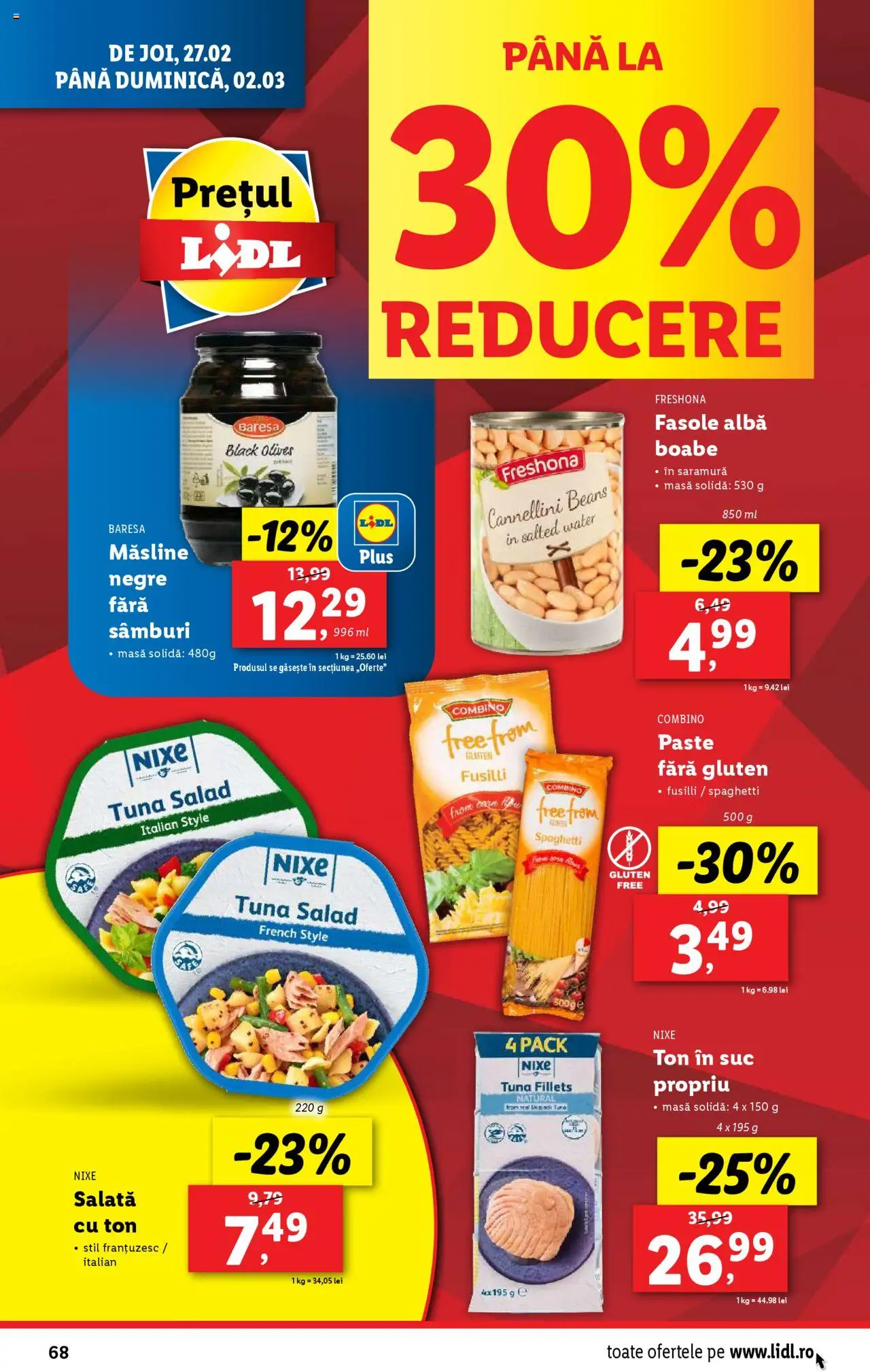 Catalog LIDL 24 Februarie - 2 Martie 2025 | Pagina 68 | Produse: Masă, Suc, Paste, Salată