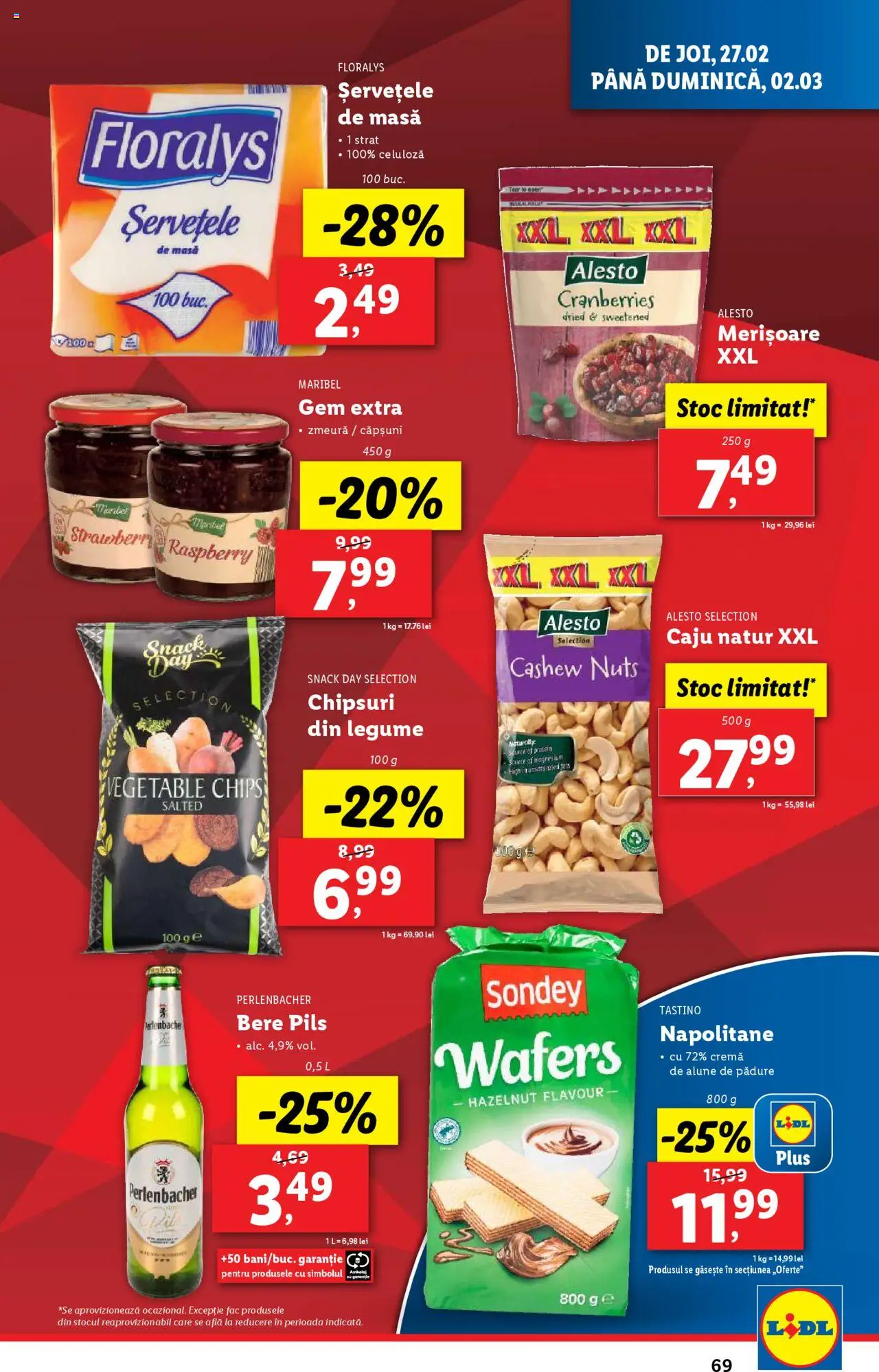 Catalog LIDL 24 Februarie - 2 Martie 2025 | Pagina 69 | Produse: Bere, Caju, Chipsuri, Legume