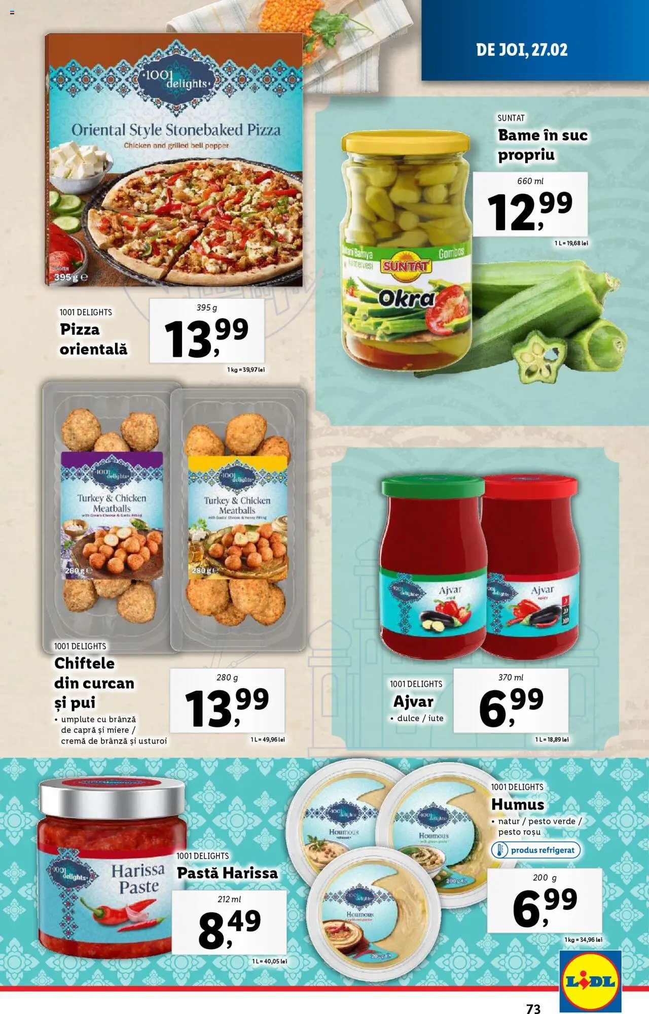Catalog LIDL 24 Februarie - 2 Martie 2025 | Pagina 73 | Produse: Brânză, Cremă, Suc, Humus