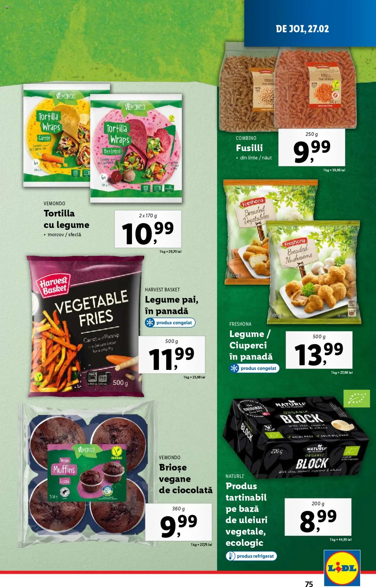 Catalog LIDL 24 Februarie - 2 Martie 2025 | Pagina 75 | Produse: Ciuperci, Ciocolată, Legume, Sfeclă