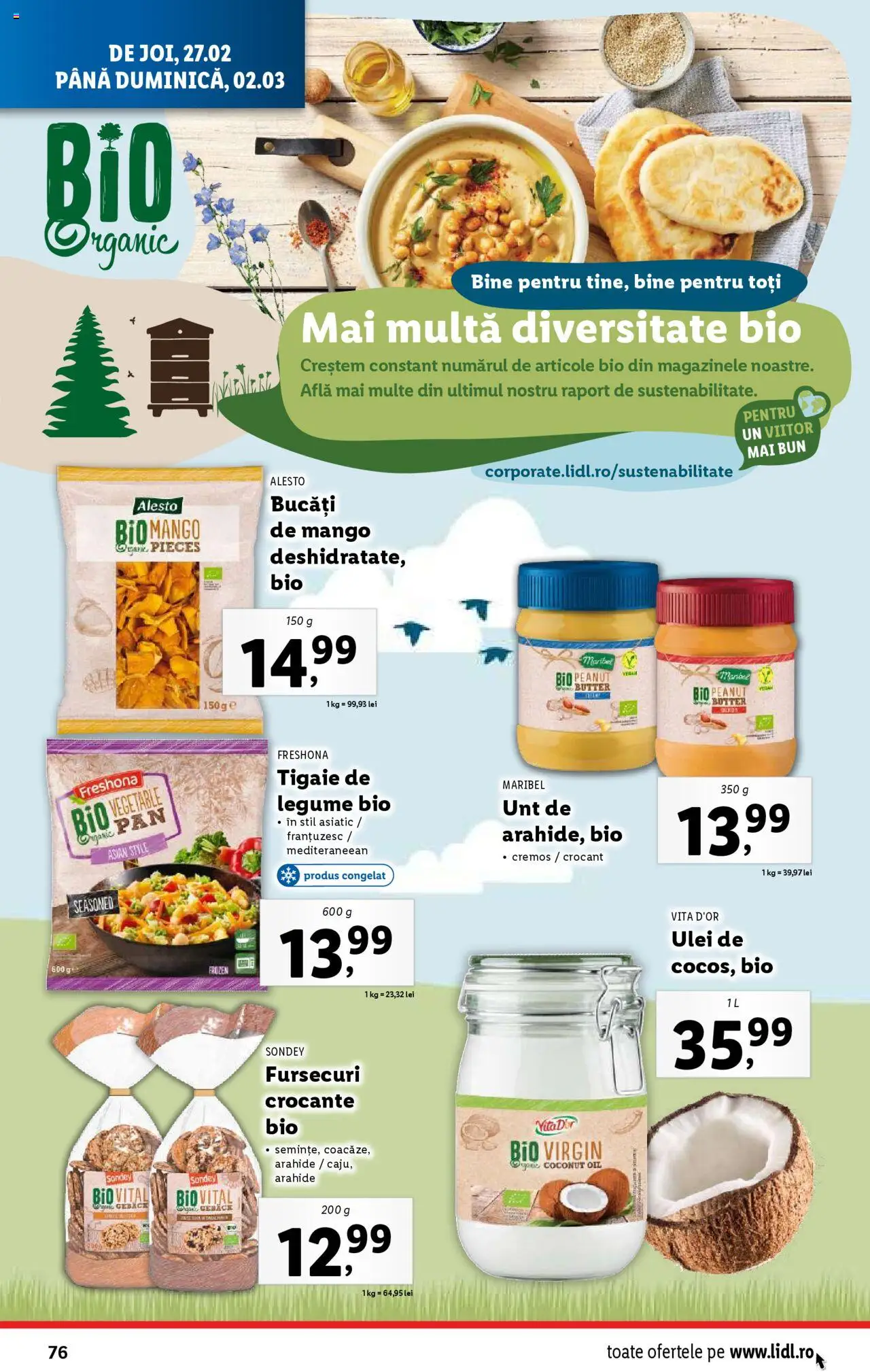 Catalog LIDL 24 Februarie - 2 Martie 2025 | Pagina 76 | Produse: Şerit ödül, Arahide, Unt, Legume