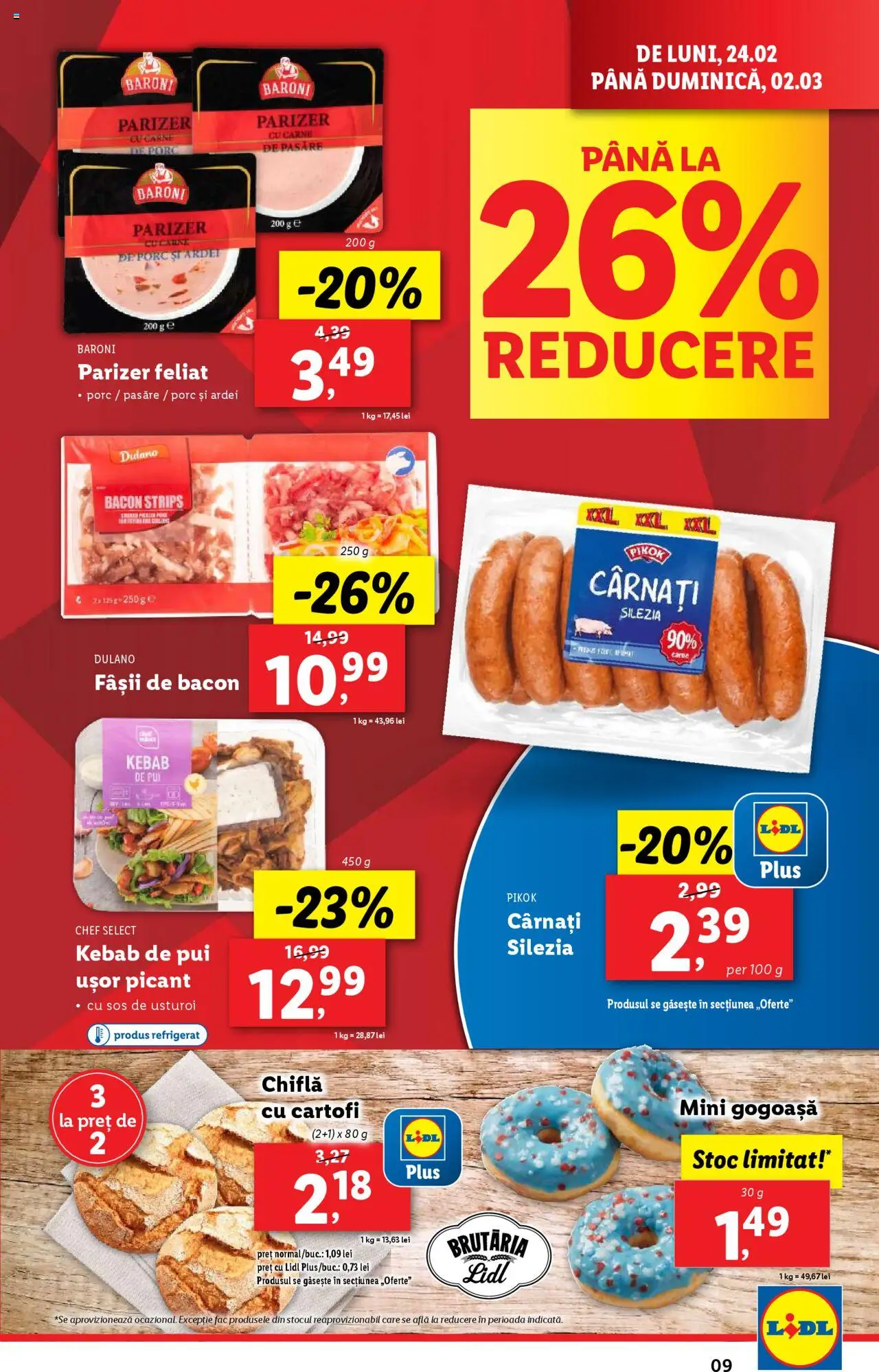 Catalog LIDL 24 Februarie - 2 Martie 2025 | Pagina 9 | Produse: Ardei, Bacon, Chiflă, Carne De Porc
