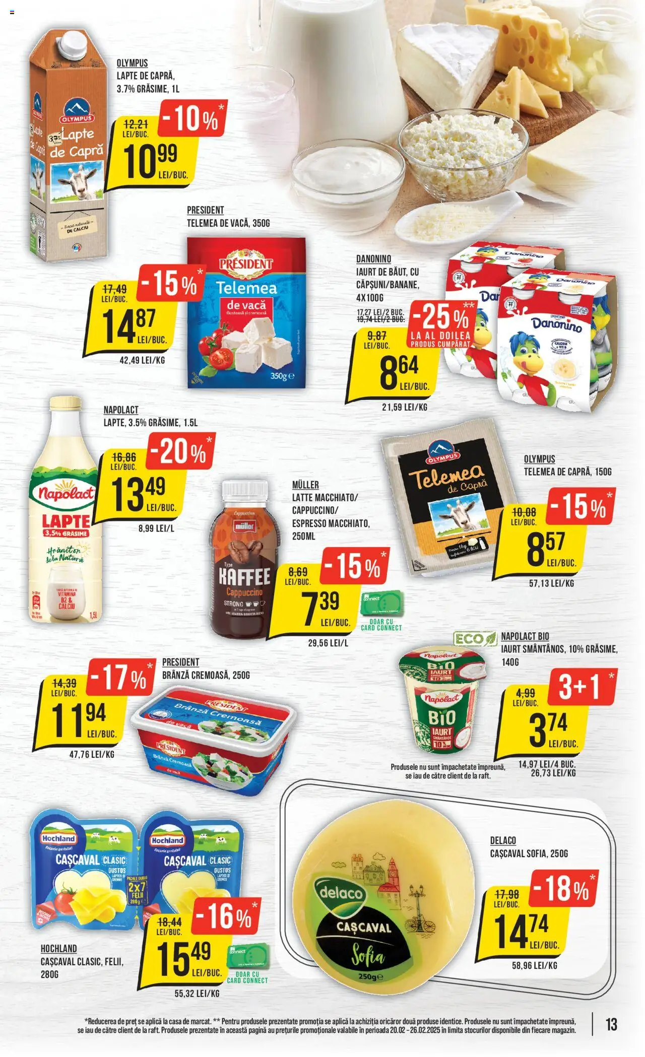 Catalog Mega Image 20 - 26 Februarie 2025 | Pagina 13 | Produse: Light Kedi Konservesi, Cașcaval, Lapte, Brânză
