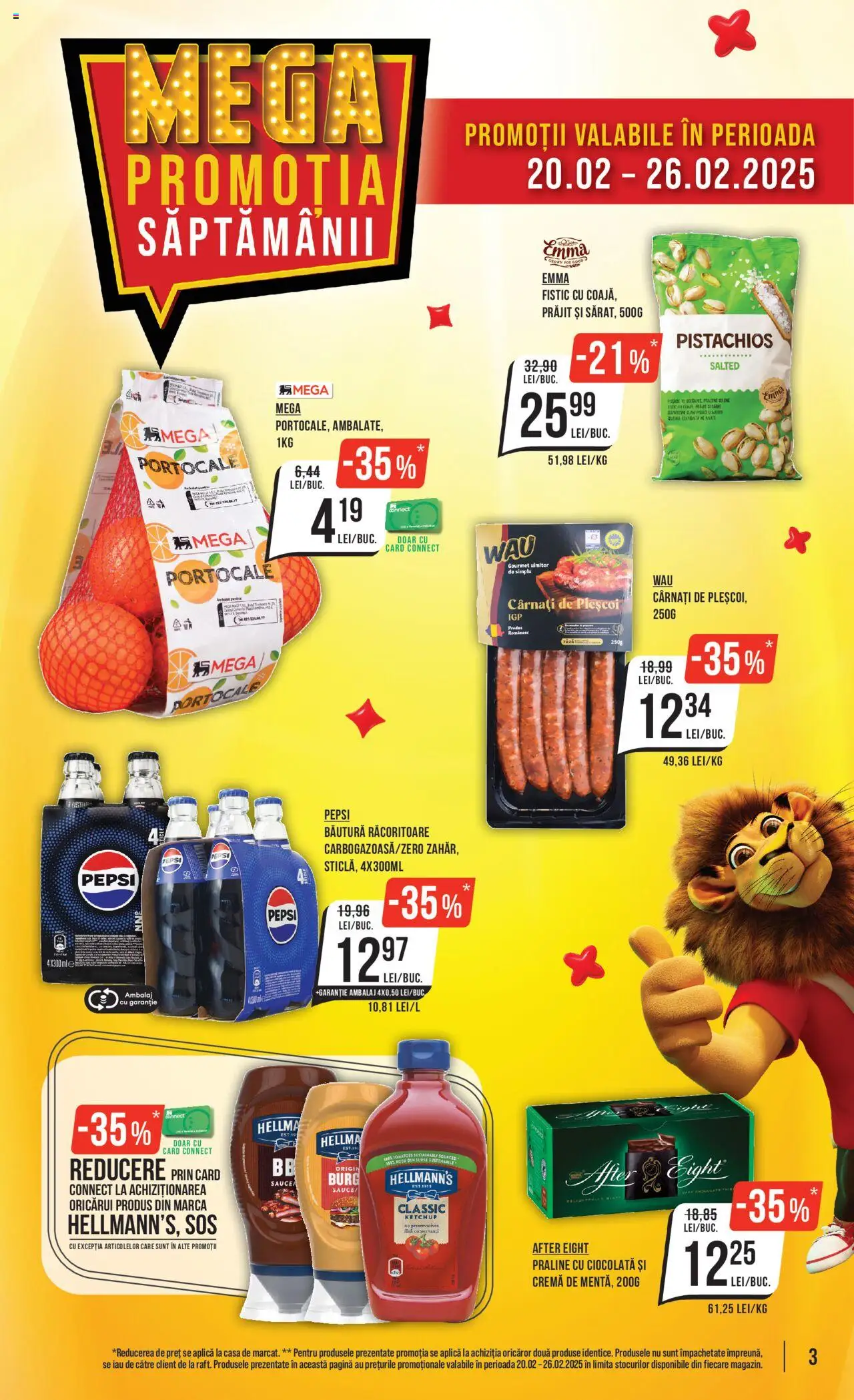 Catalog Mega Image 20 - 26 Februarie 2025 | Pagina 3 | Produse: Ciocolată, Portocale, Fistic, Sos