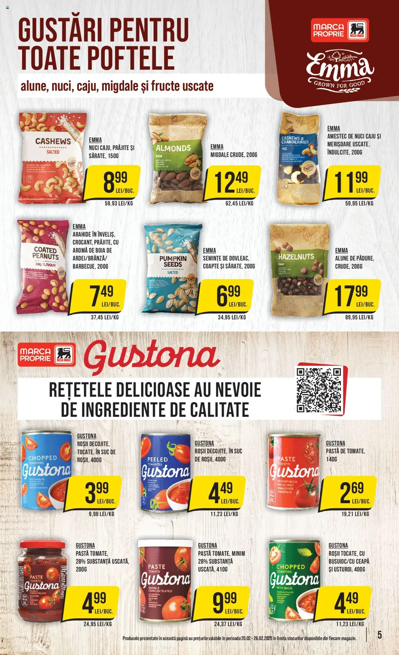 Catalog Mega Image 20 - 26 Februarie 2025 | Pagina 5 | Produse: Arahide, Pastă de tomate, Suc, Paste