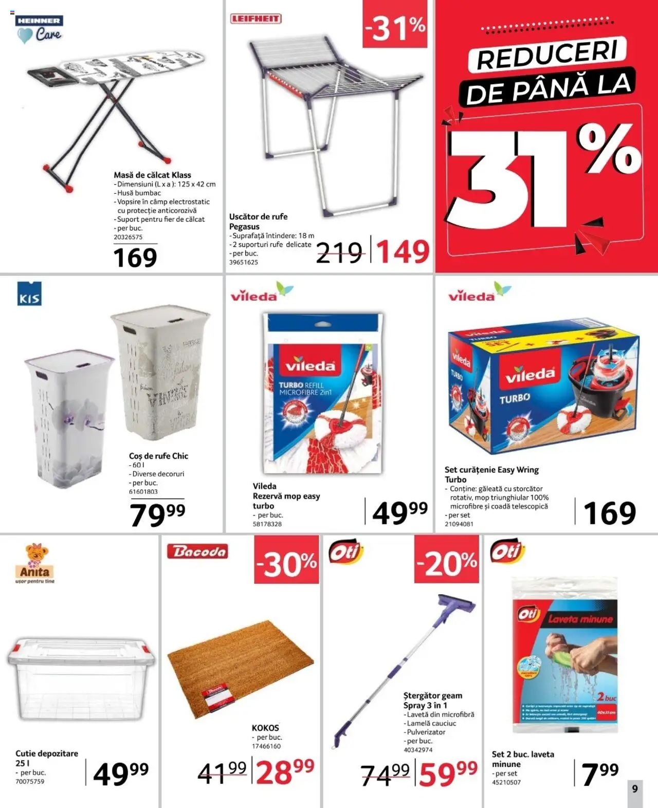 Catalog Selgros 21 Februarie - 6 Martie 2025 | Pagina 9 | Produse: Mop, Masă, Cutie, Masă de călcat