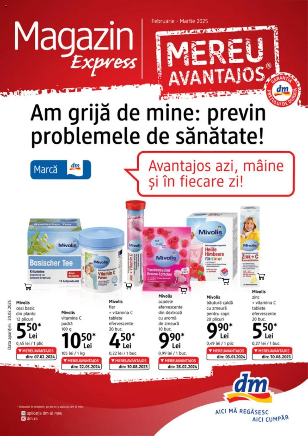 Catalog DM Drogerie Markt 20 Februarie - 18 Martie 2025 | Pagina 1 | Produse: Zmeură, Pudră, Ceai, Acadele