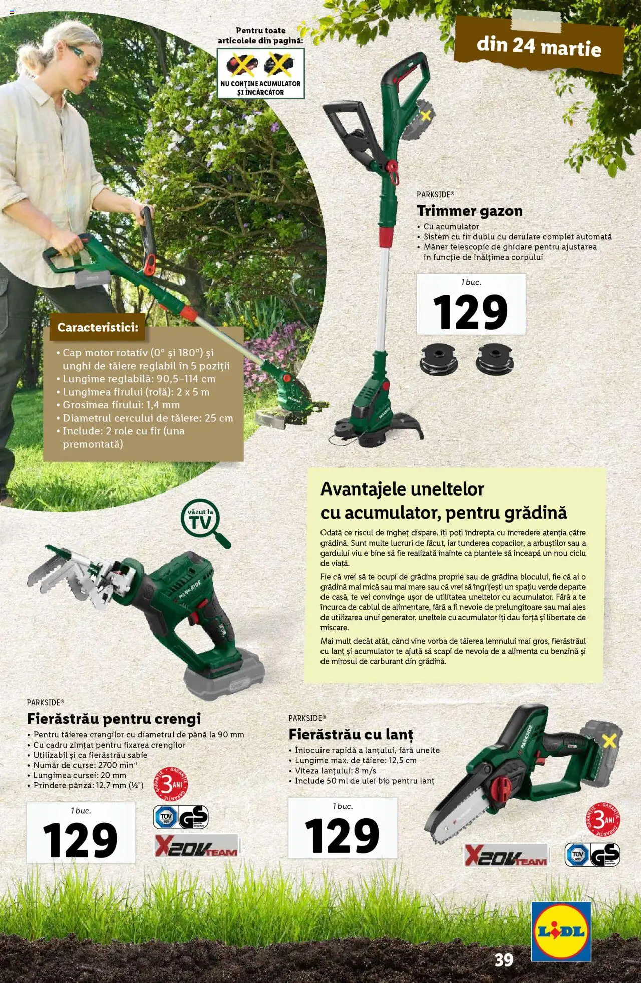 Catalog LIDL 24 Februarie - 13 Aprilie 2025 | Pagina 39 | Produse: Trimmer, Şerit ödül, Mâner, Role