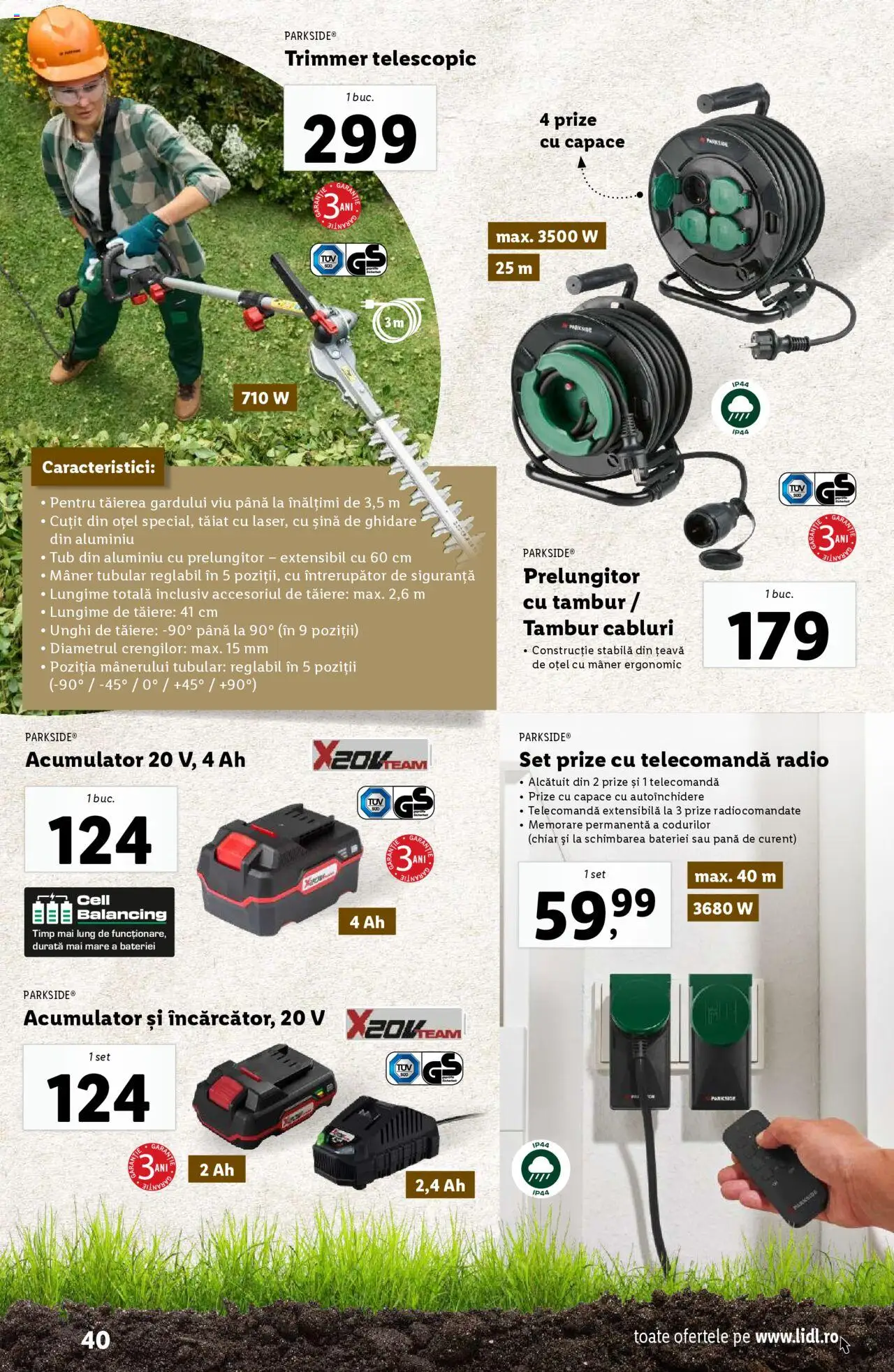 Catalog LIDL 24 Februarie - 13 Aprilie 2025 | Pagina 40 | Produse: Trimmer, Prize, Mâner, Cuțit
