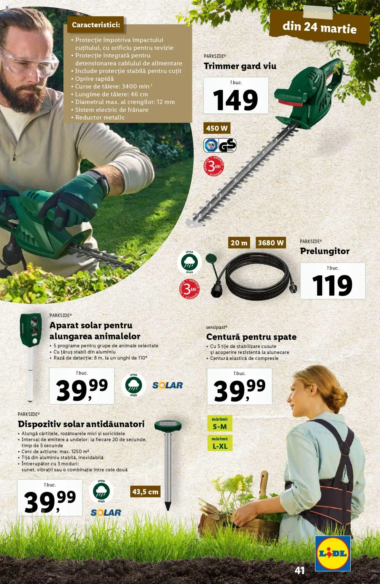 Catalog LIDL 24 Februarie - 13 Aprilie 2025 | Pagina 41 | Produse: Trimmer, Prelungitor, Cuțit, Mici