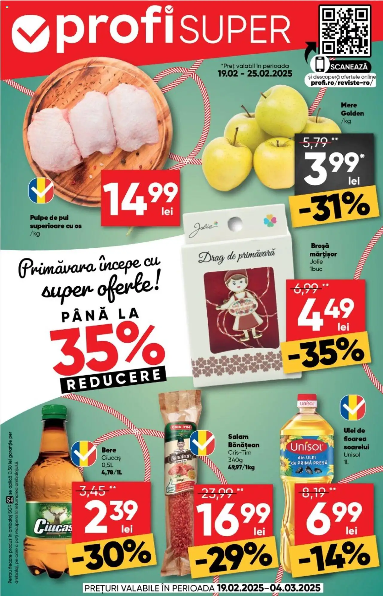 Catalog Profi 19 Februarie - 4 Martie 2025 | Pagina 1 | Produse: Broșă, Presă, Bere, Mere