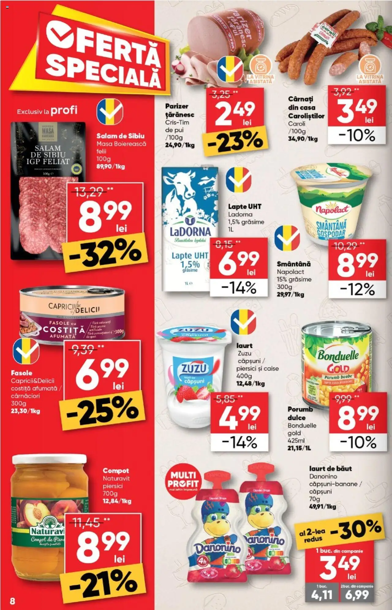 Catalog Profi 19 Februarie - 4 Martie 2025 | Pagina 8 | Produse: Parizer, Căpșuni, Smântână, Cârnați