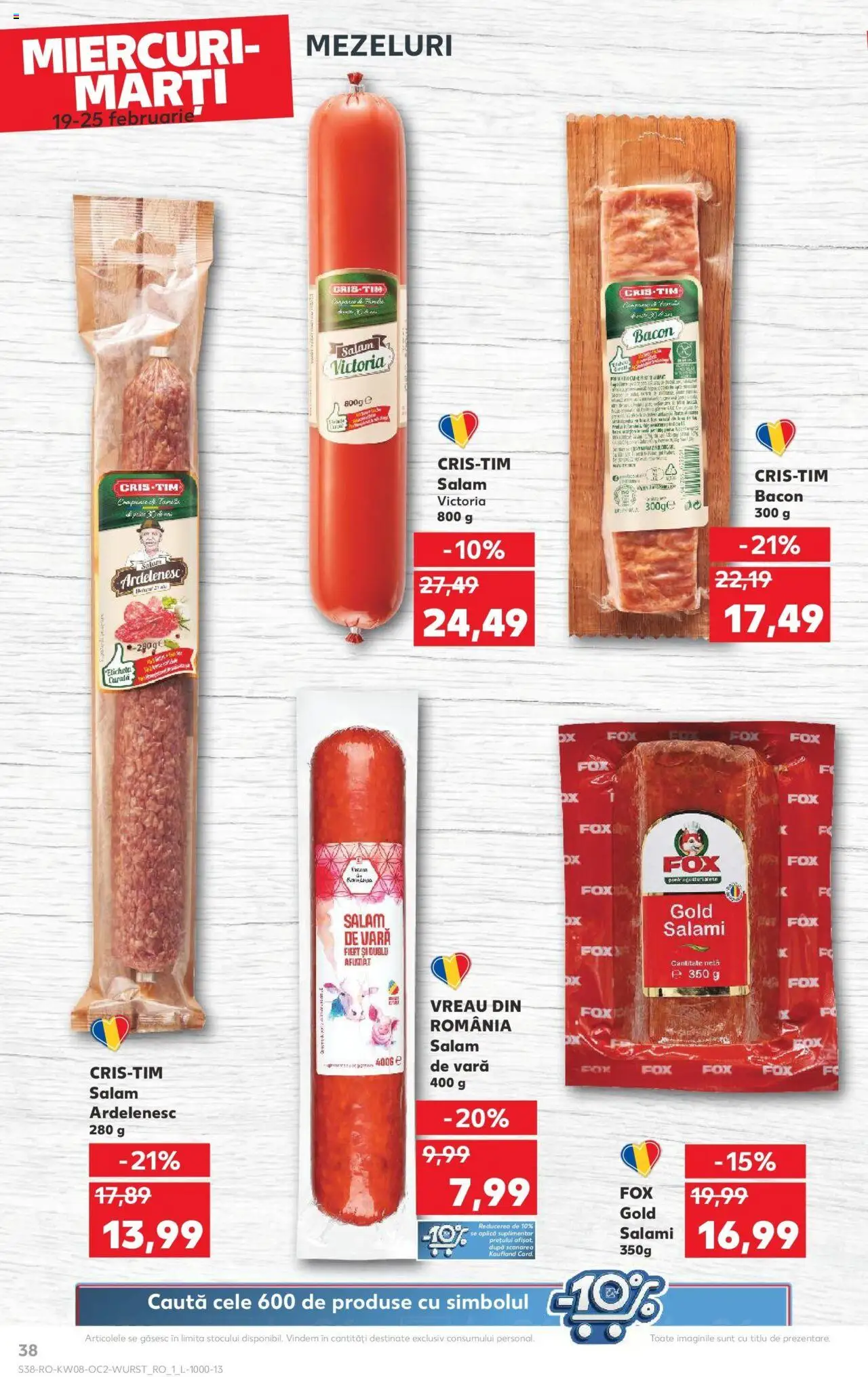 Catalog Kaufland 19 - 25 Februarie 2025 | Pagina 38 | Produse: Bacon, Salam