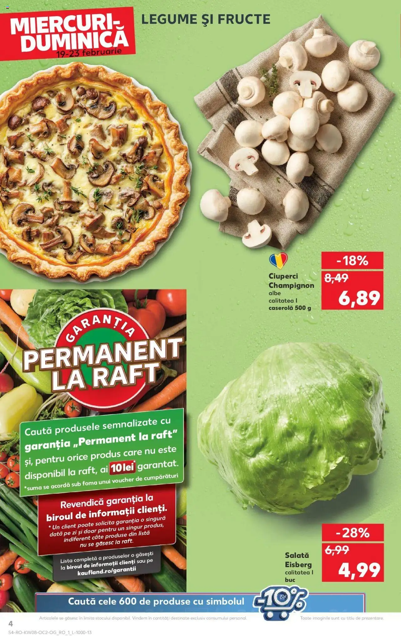Catalog Kaufland 19 - 25 Februarie 2025 | Pagina 4 | Produse: Raft, Ciuperci, Salată, Legume