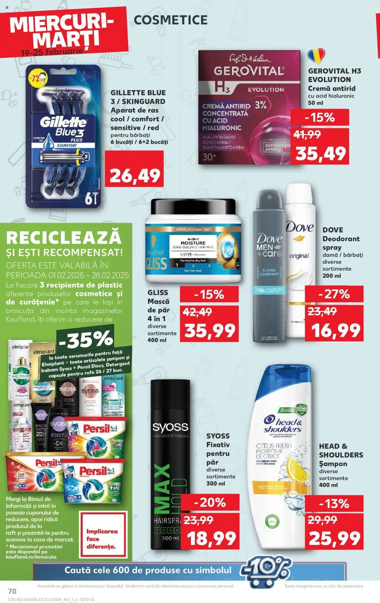 Catalog Kaufland 19 - 25 Februarie 2025 | Pagina 70 | Produse: Aparat De Ras, Raft, Șampon, Cremă