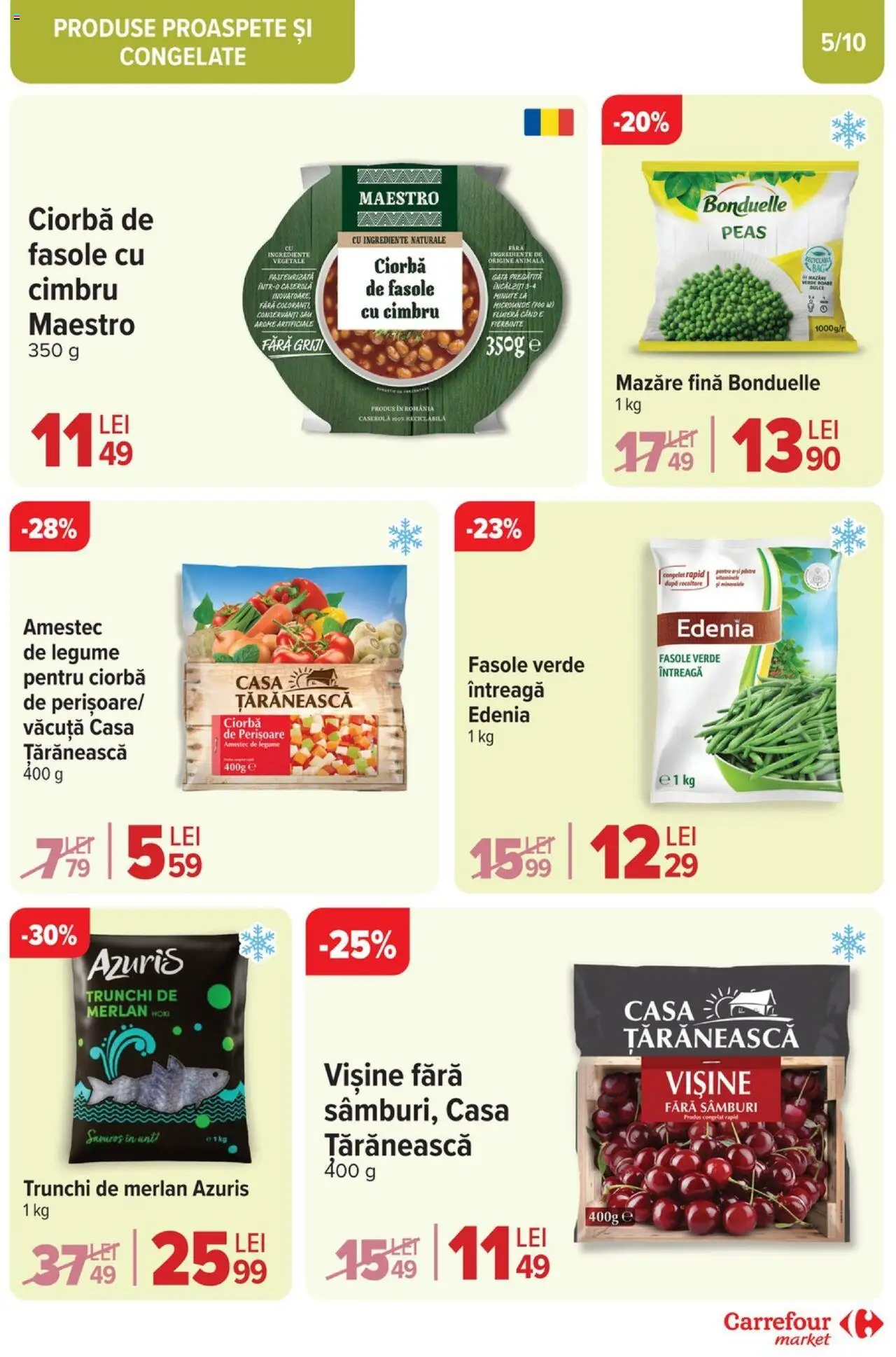 Catalog Carrefour 26 Februarie - 9 Martie 2025 | Pagina 5 | Produse: Mazăre, Unt, Fasole verde, Legume