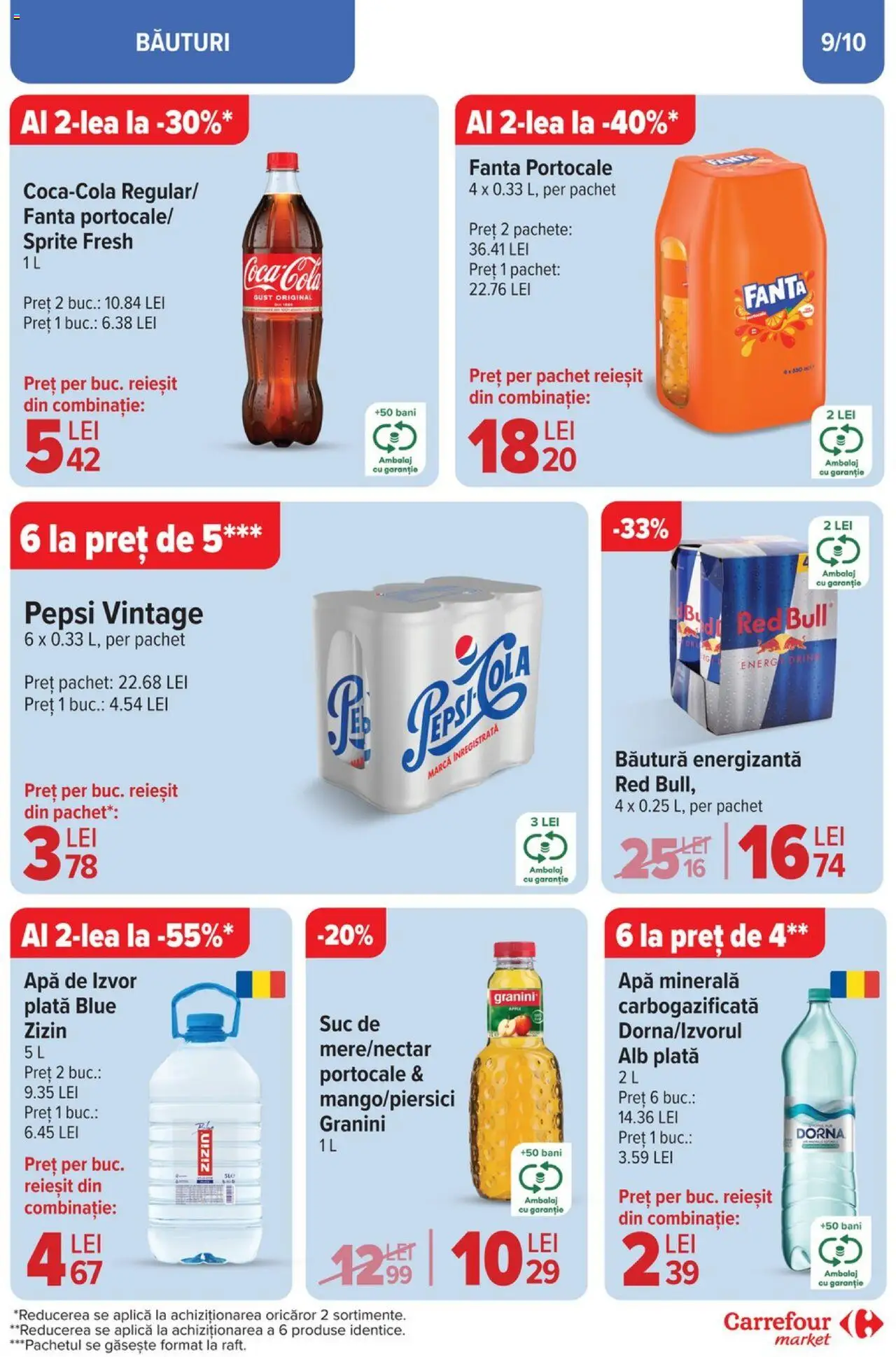Catalog Carrefour 26 Februarie - 9 Martie 2025 | Pagina 9 | Produse: Yazı tahtası kalemi, Băutură energizantă, Portocale, Apă