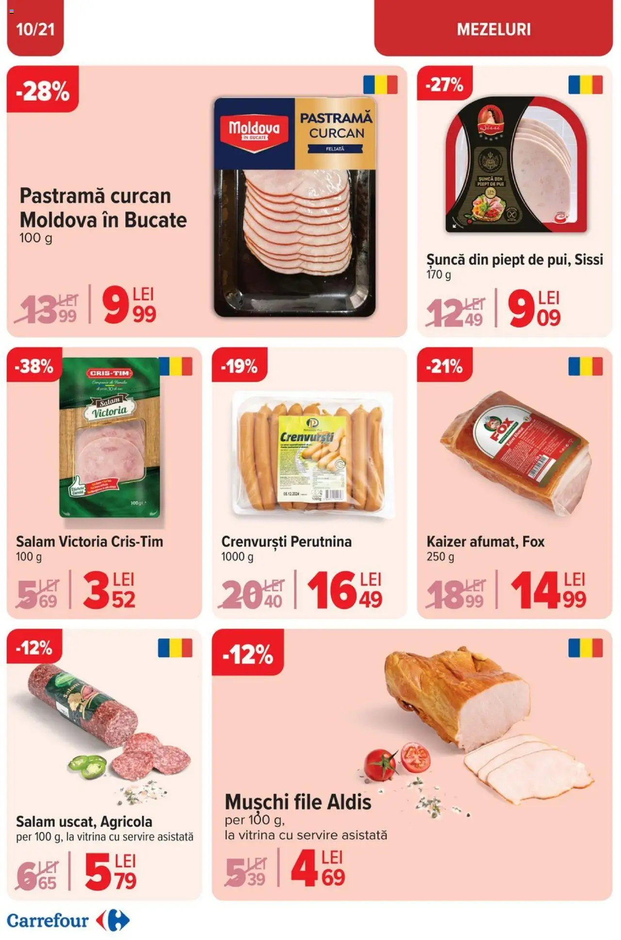 Catalog Carrefour 26 Februarie - 9 Martie 2025 | Pagina 11 | Produse: Vitrină, Crenvurști, Salam, Șuncă