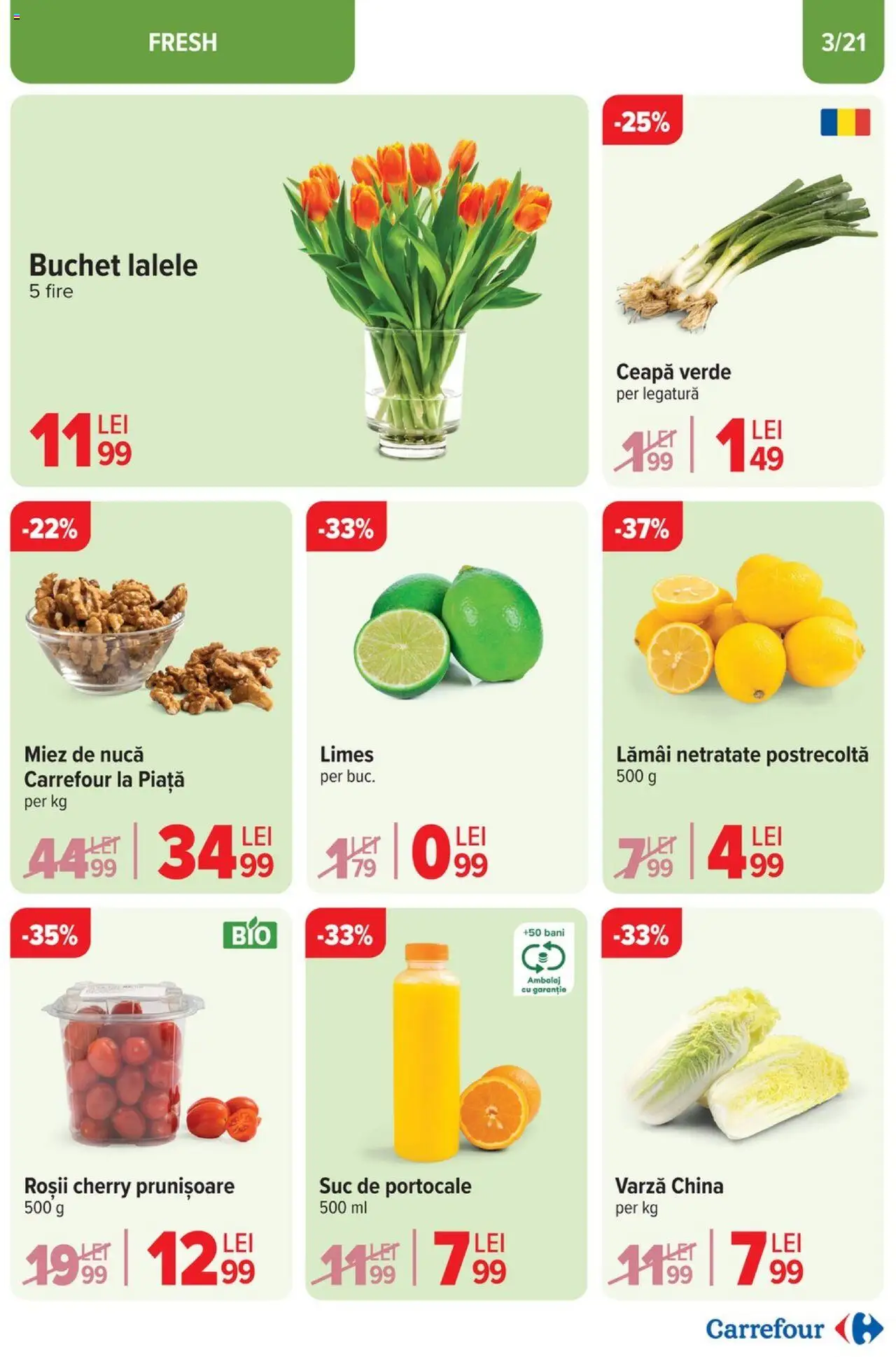 Catalog Carrefour 26 Februarie - 9 Martie 2025 | Pagina 4 | Produse: Varză, Suc, Roșii, Ceapă