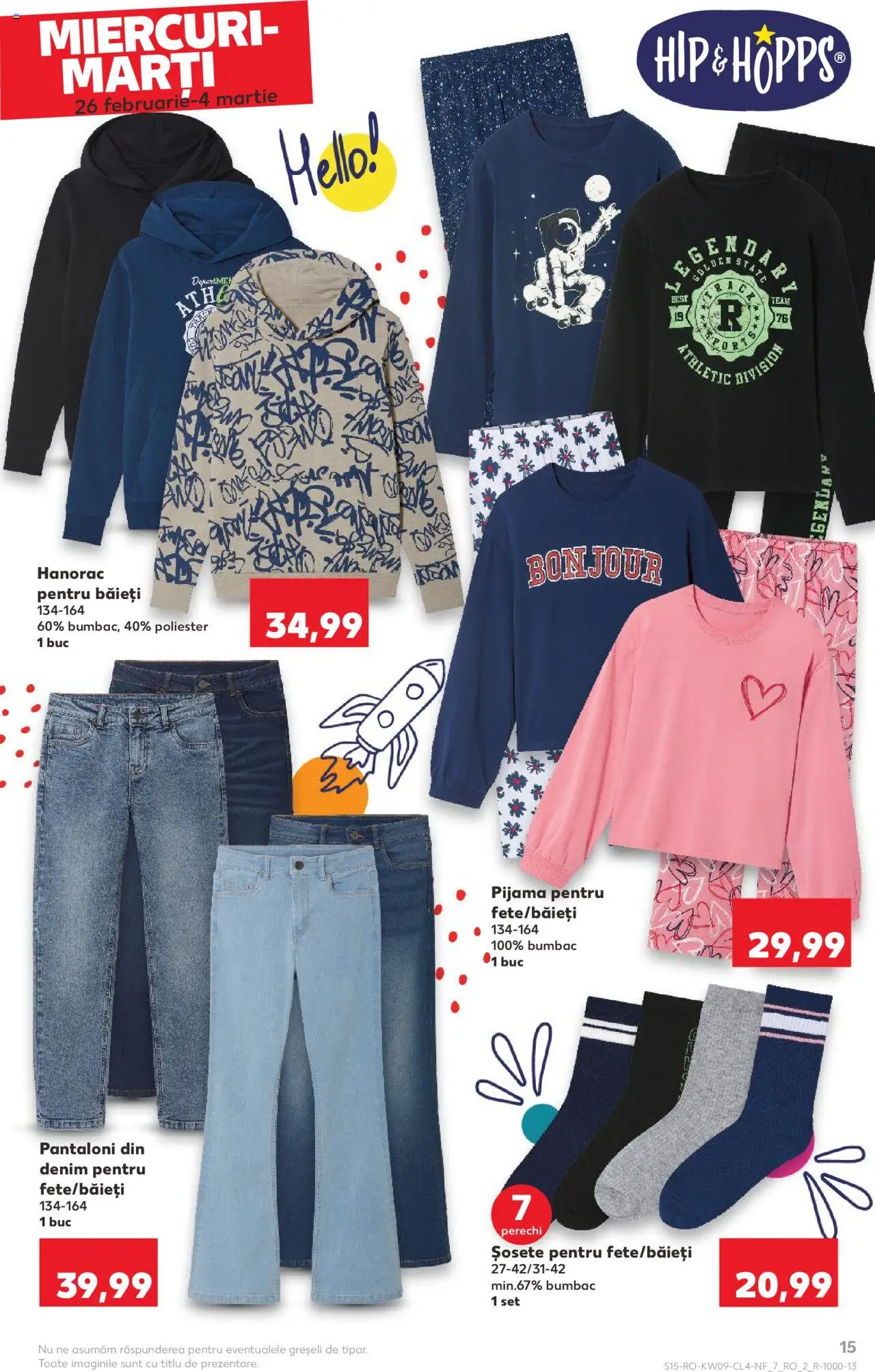 Catalog Kaufland 26 Februarie - 4 Martie 2025 | Pagina 15 | Produse: Pantaloni, Șosete, Keşe