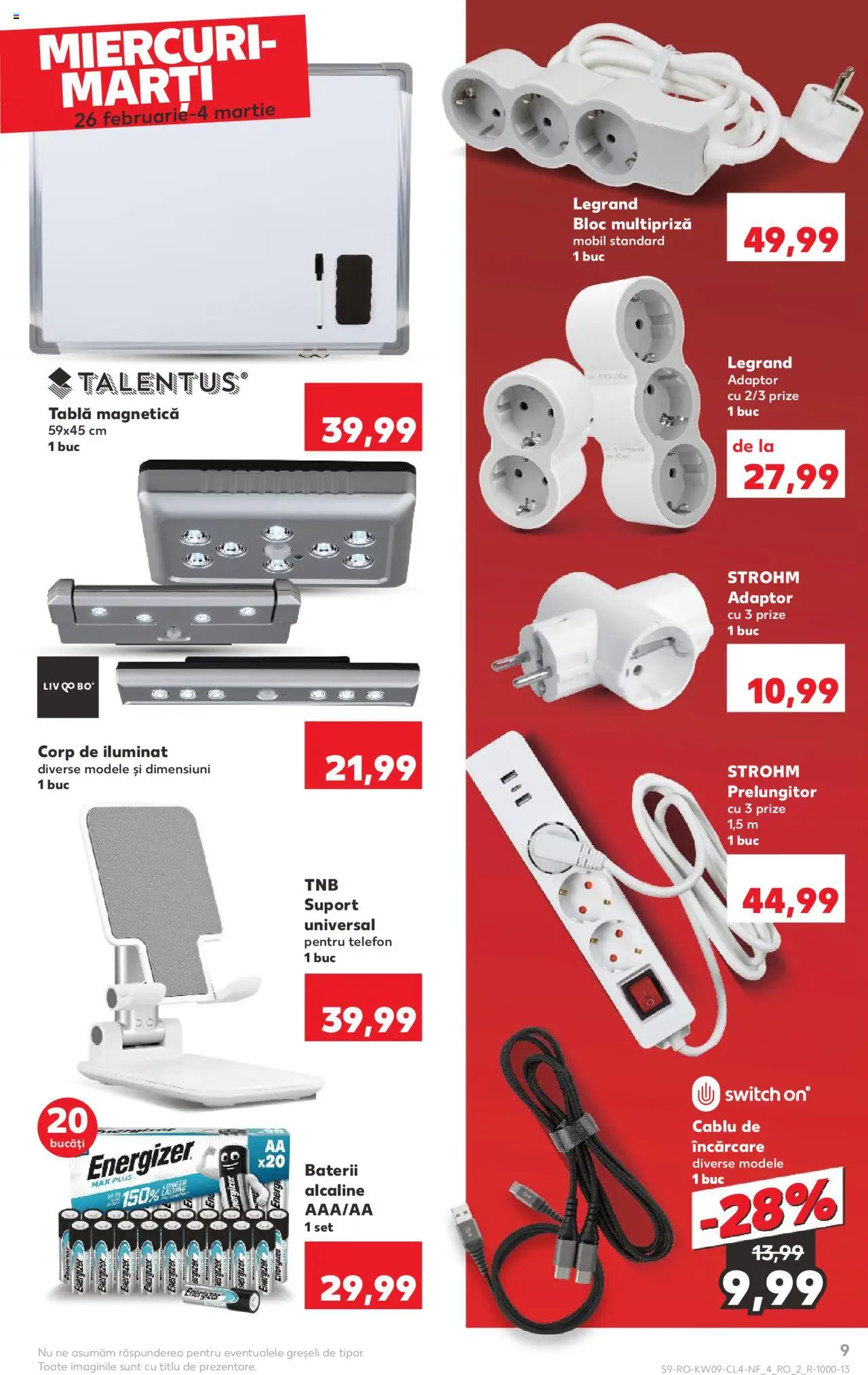 Catalog Kaufland 26 Februarie - 4 Martie 2025 | Pagina 9 | Produse: Prize, Telefon, Cablu, Tablă