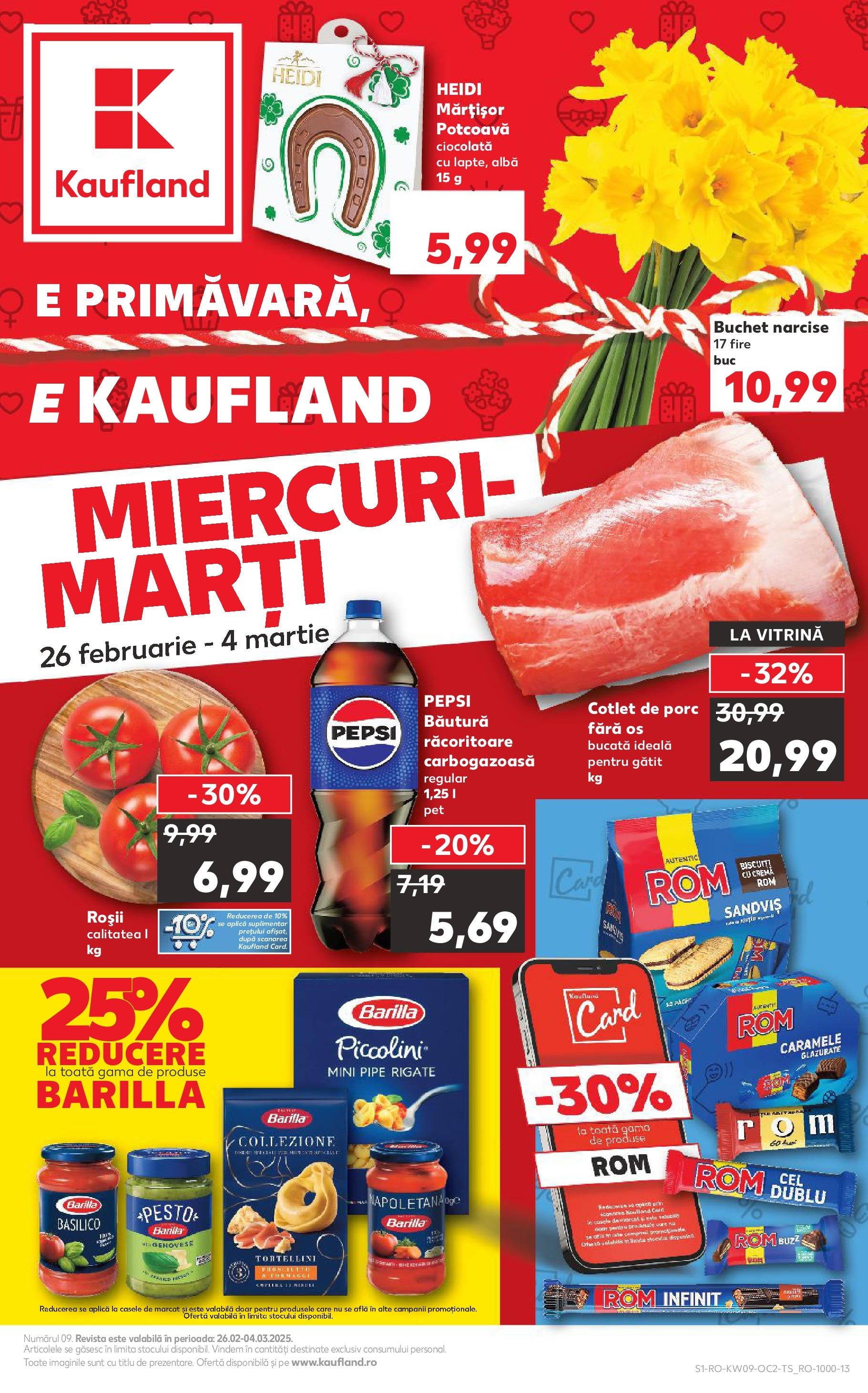 Catalog Kaufland 26 Februarie - 4 Martie 2025 | Pagina 1 | Produse: Bahçe aydınlatması, Vitrină, Roșii, Caramele