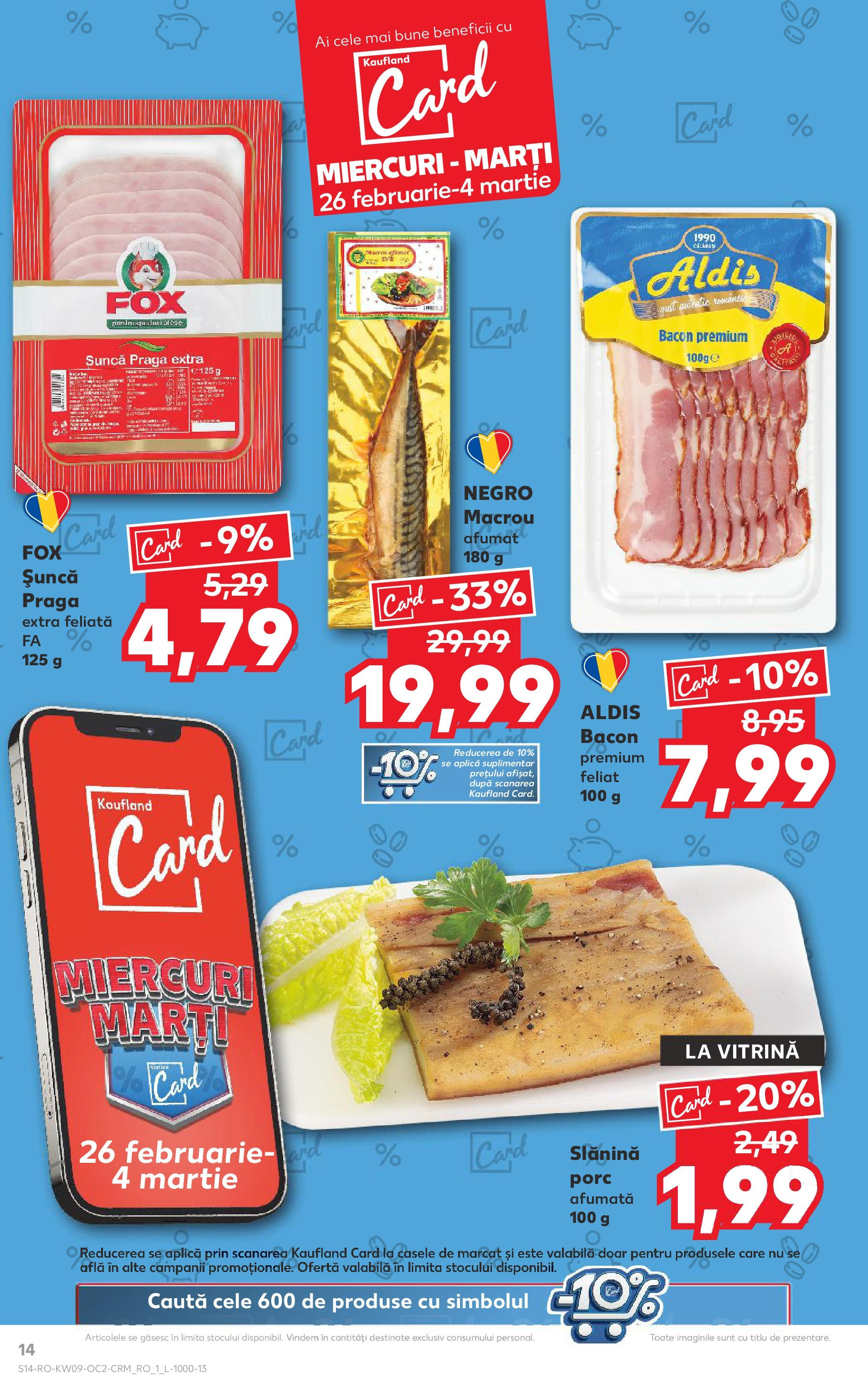 Catalog Kaufland 26 Februarie - 4 Martie 2025 | Pagina 14 | Produse: Vitrină, Bacon, Șuncă