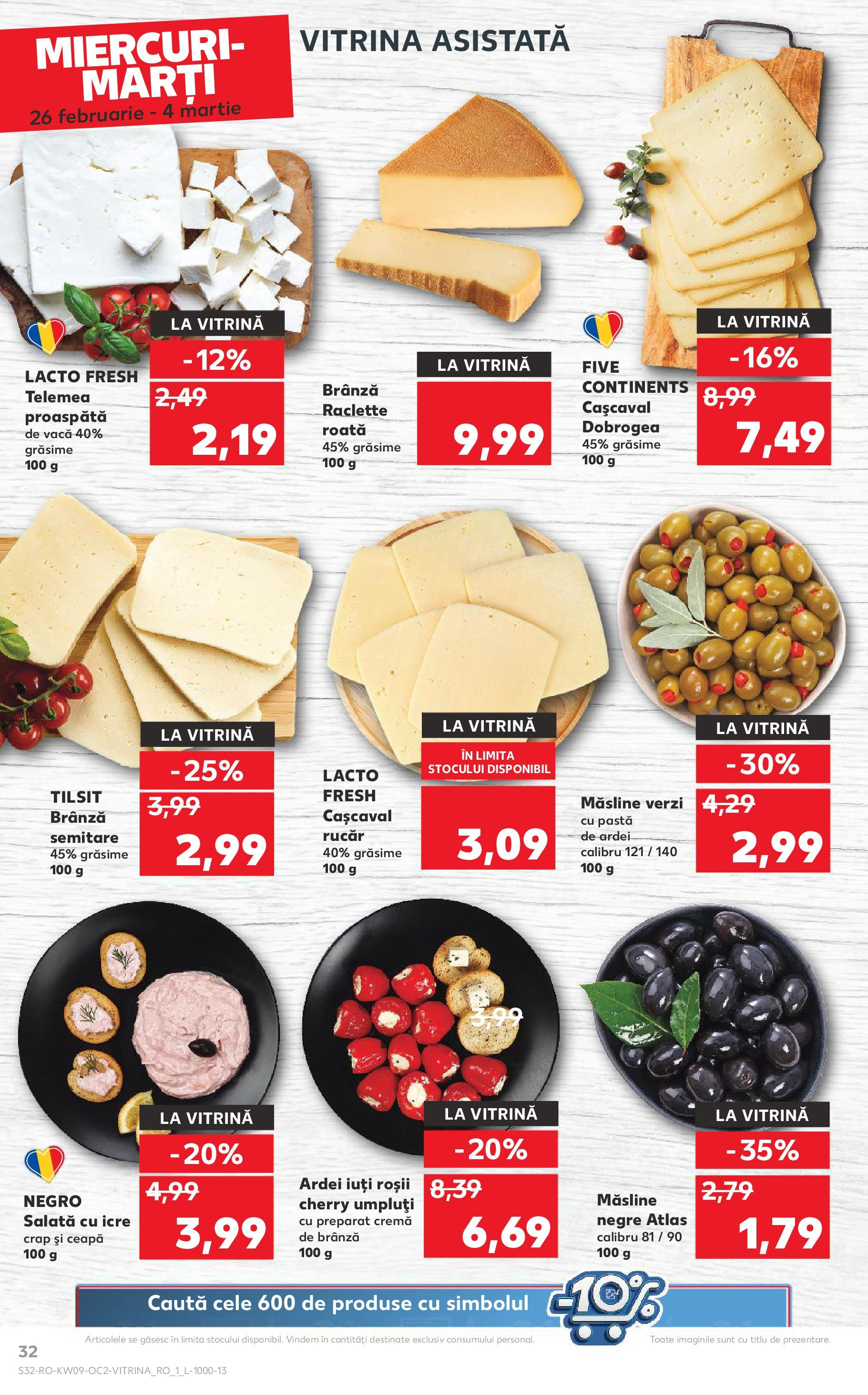 Catalog Kaufland 26 Februarie - 4 Martie 2025 | Pagina 32 | Produse: Vitrină, Măsline, Ardei, Roșii