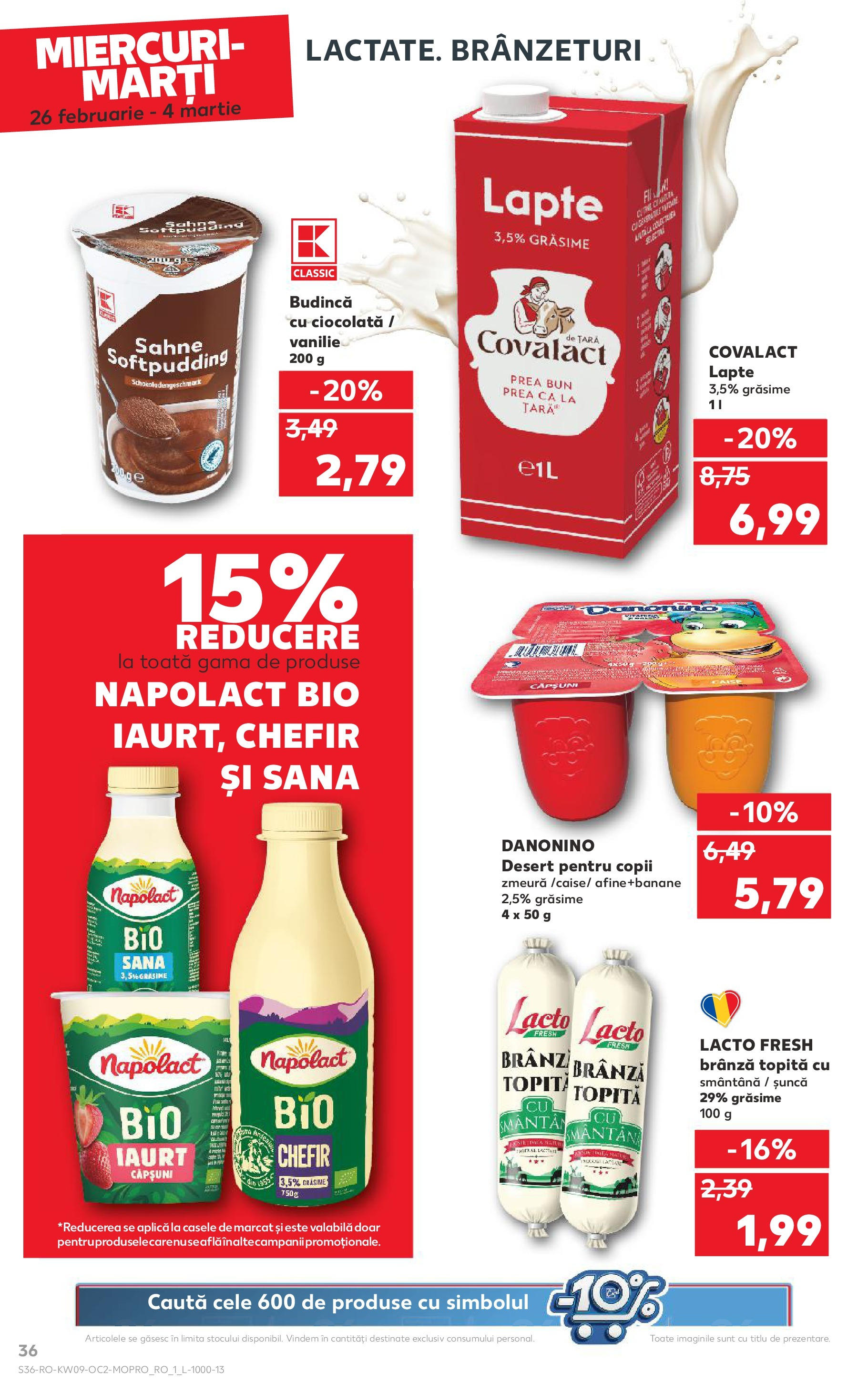 Catalog Kaufland 26 Februarie - 4 Martie 2025 | Pagina 36 | Produse: Zmeură, Lapte, Ciocolată, Smântână