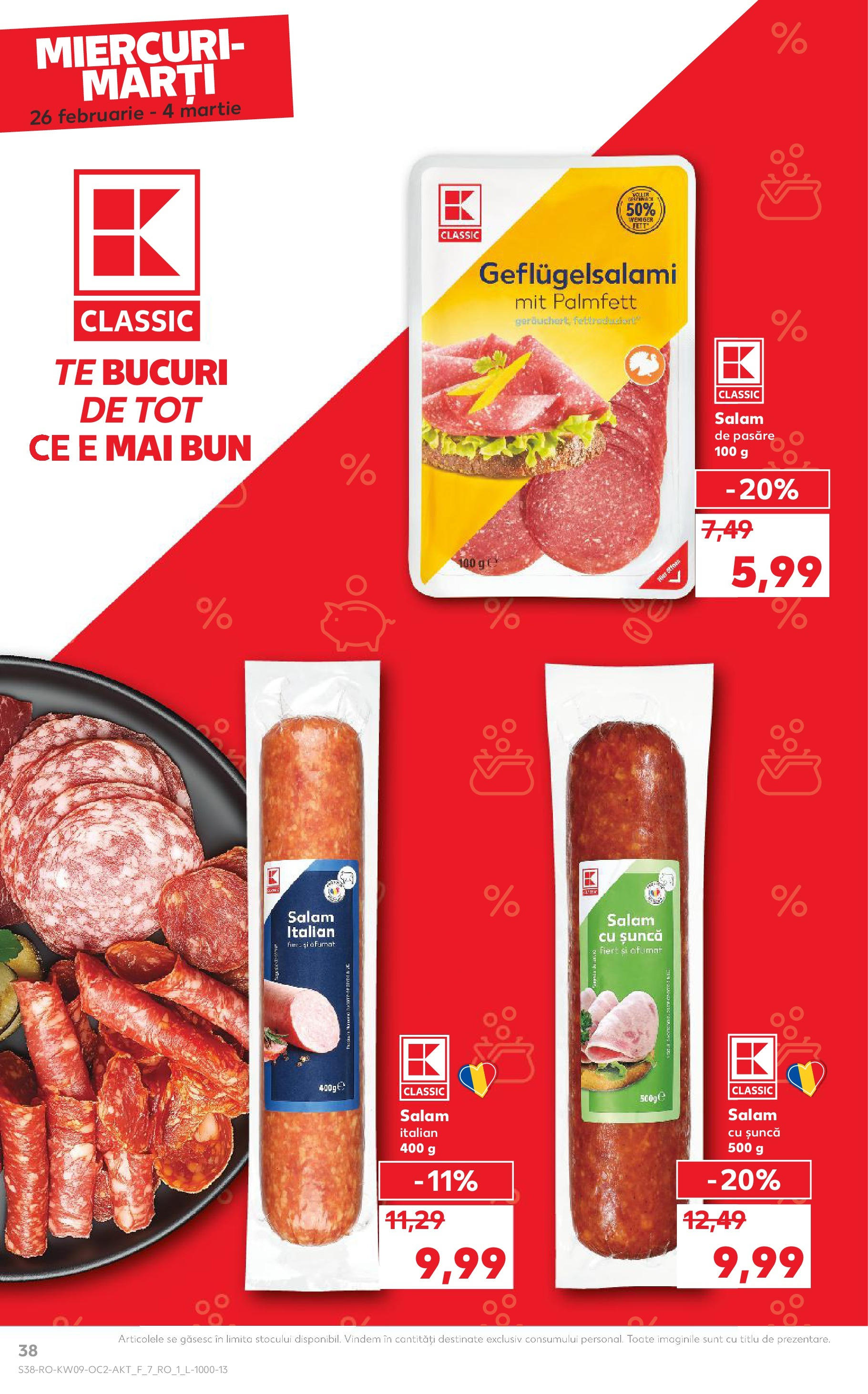 Catalog Kaufland 26 Februarie - 4 Martie 2025 | Pagina 38 | Produse: Salam, Șuncă