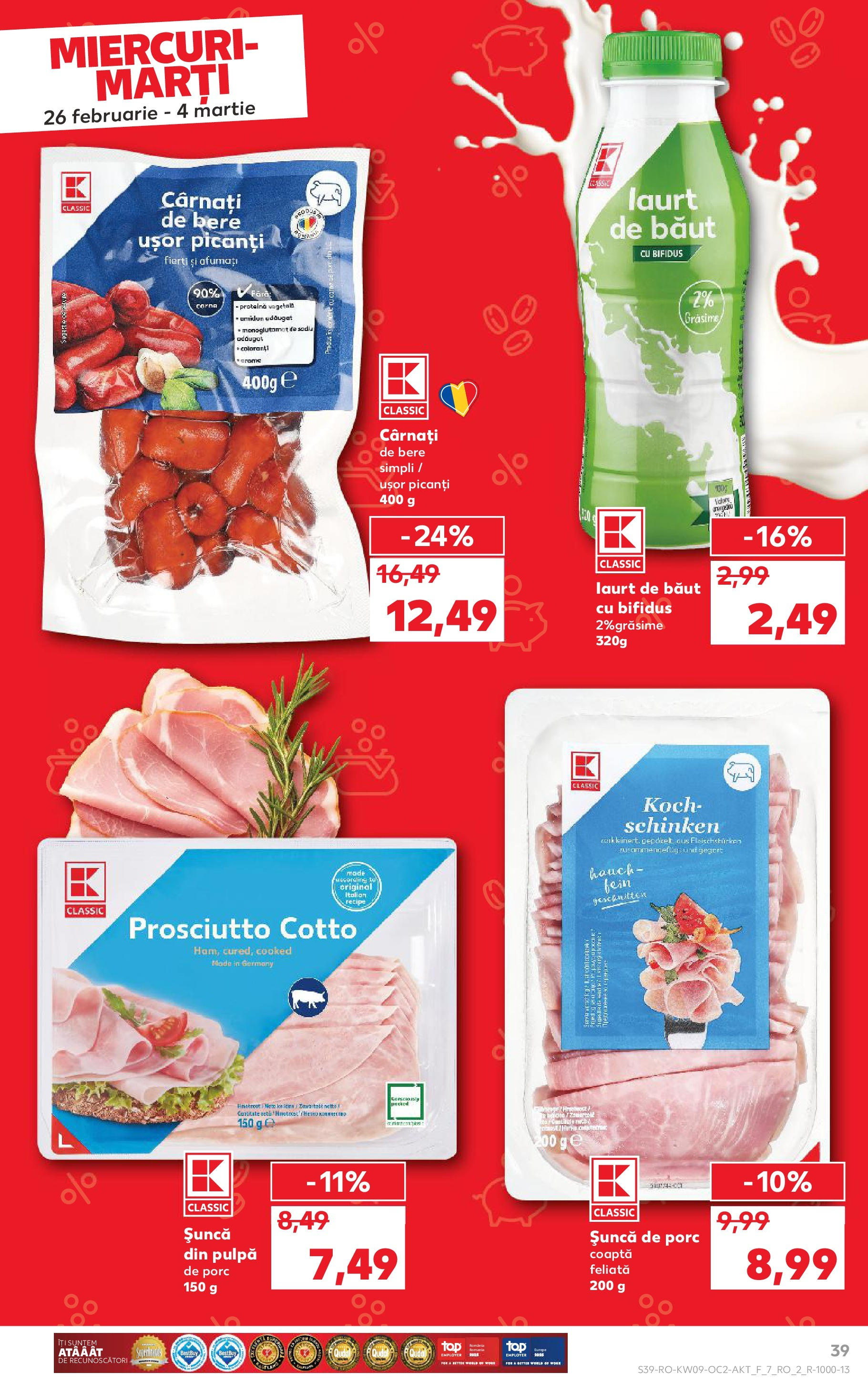 Catalog Kaufland 26 Februarie - 4 Martie 2025 | Pagina 39 | Produse: Șuncă, Bere, Cârnați