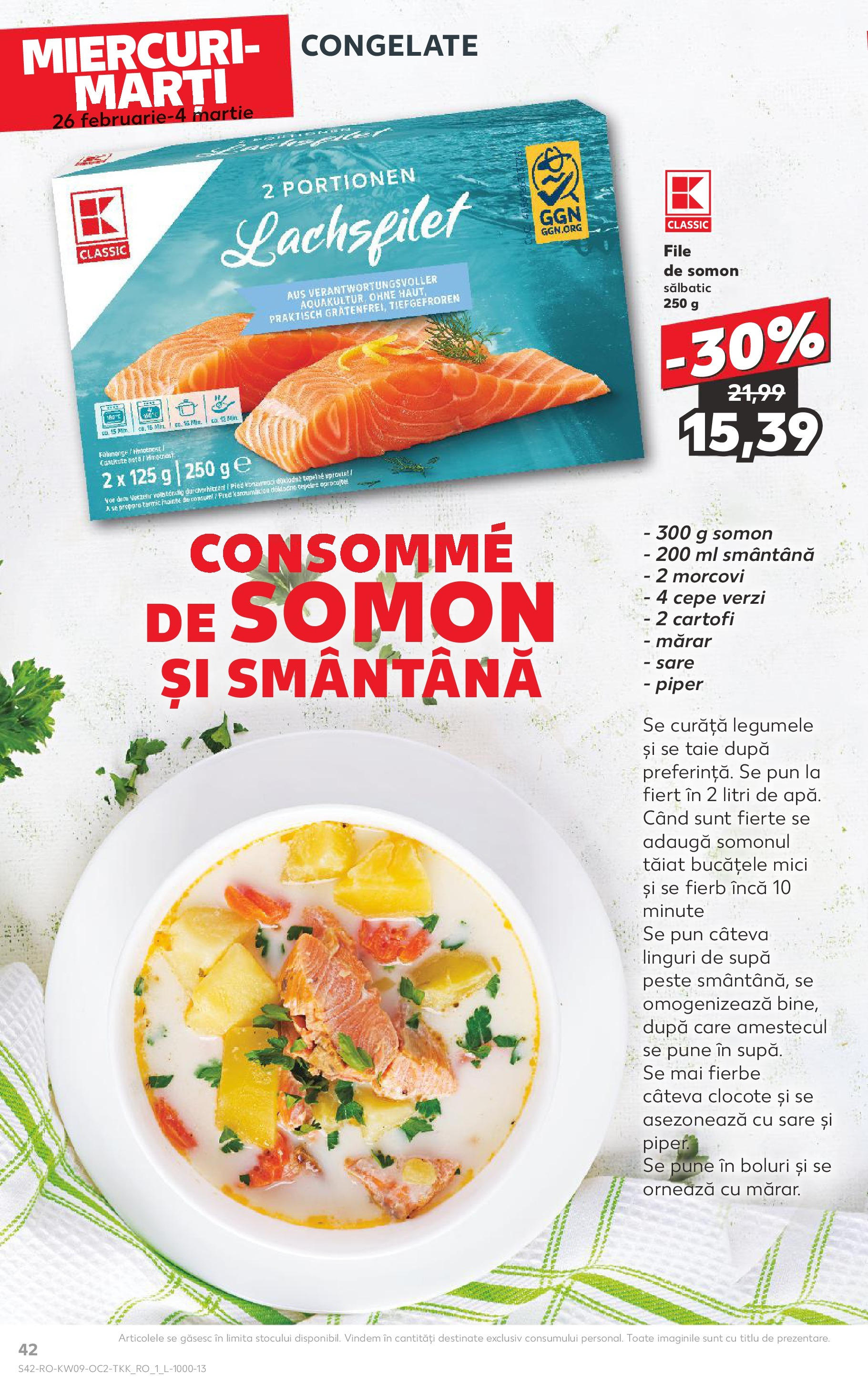 Catalog Kaufland 26 Februarie - 4 Martie 2025 | Pagina 42 | Produse: Linguri, Pește, Smântână, Morcovi