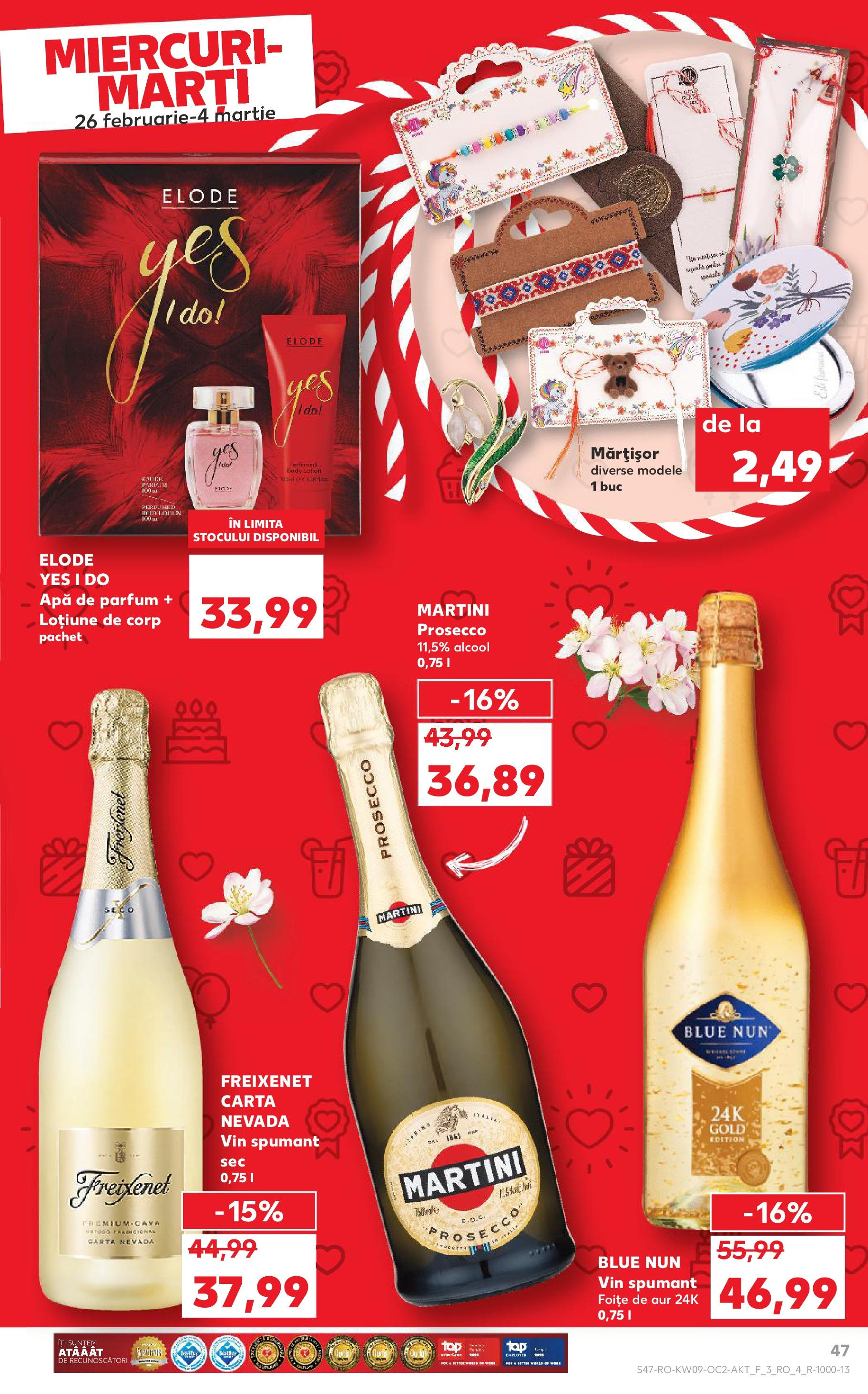 Catalog Kaufland 26 Februarie - 4 Martie 2025 | Pagina 47 | Produse: Apă de parfum, Body, Prosecco, Vin