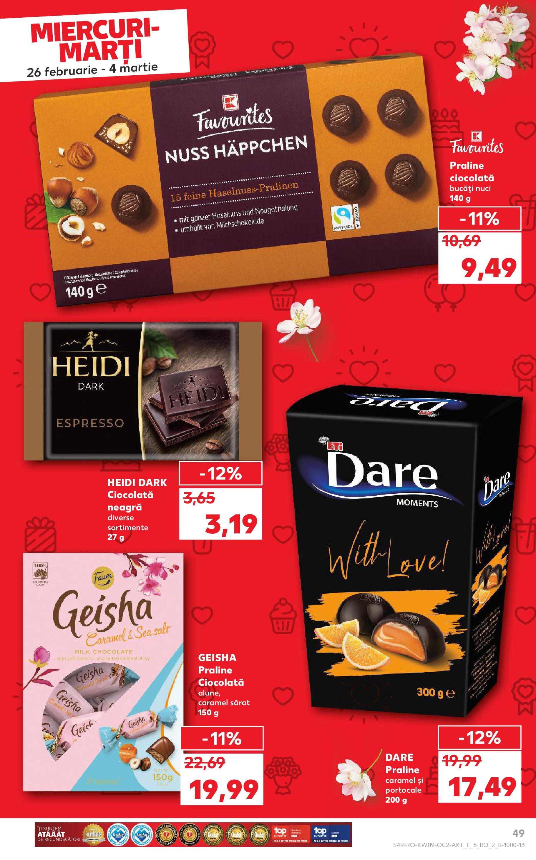 Catalog Kaufland 26 Februarie - 4 Martie 2025 | Pagina 49 | Produse: Praline, Ciocolată, Portocale, Nuci