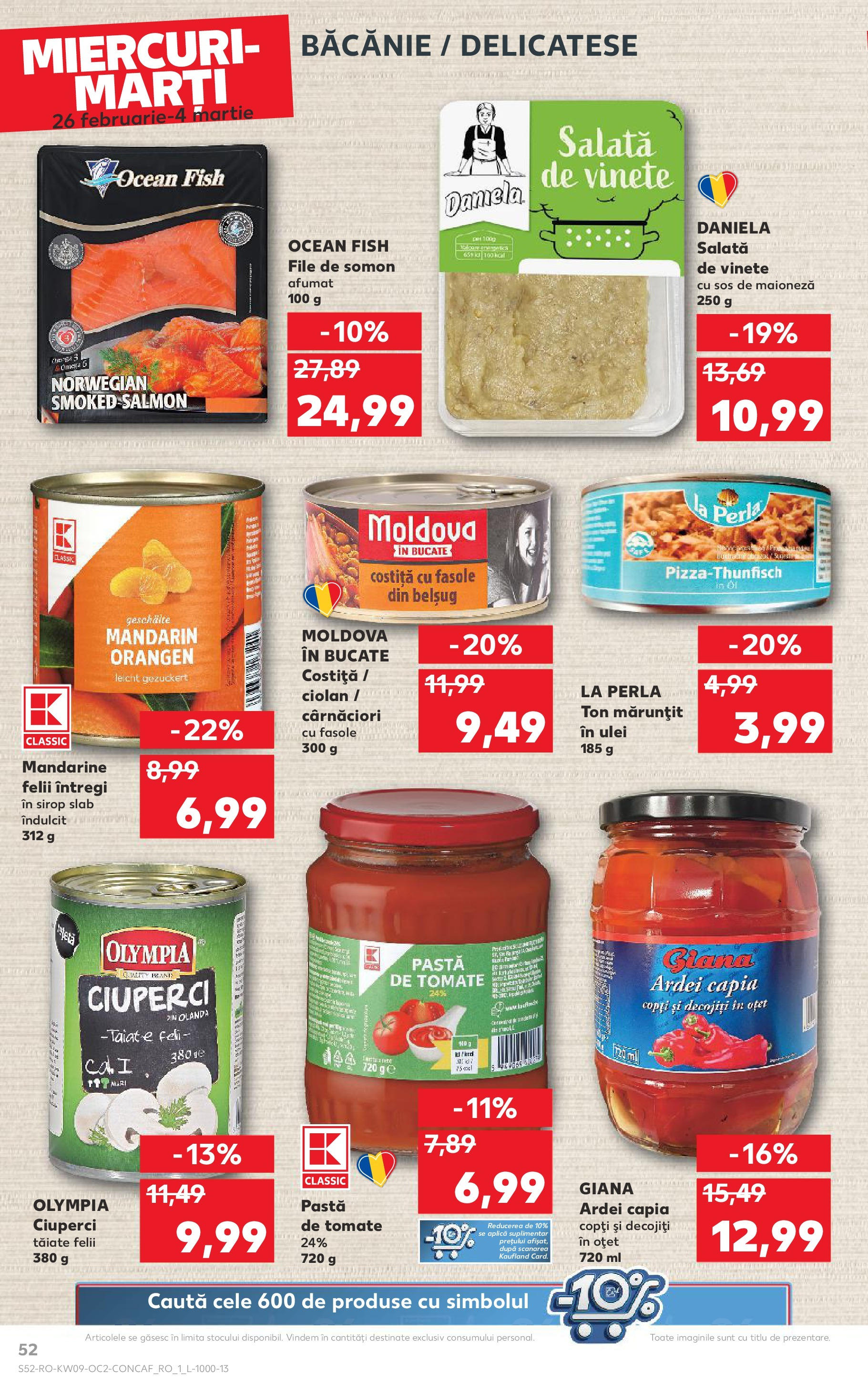 Catalog Kaufland 26 Februarie - 4 Martie 2025 | Pagina 52 | Produse: Ciuperci, Ardei, Oțet, Sos