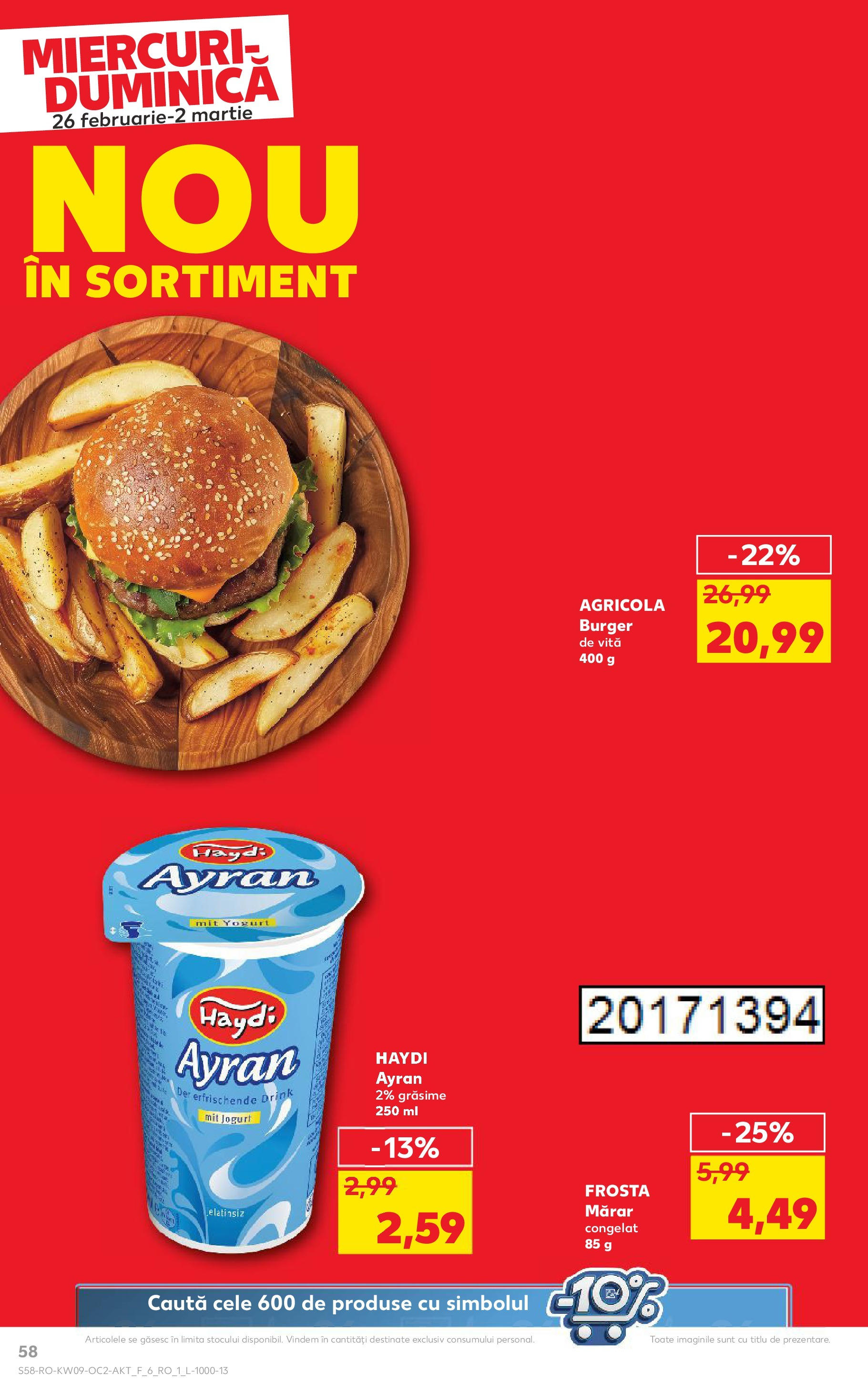 Catalog Kaufland 26 Februarie - 4 Martie 2025 | Pagina 58 | Produse: Mărar, Burger