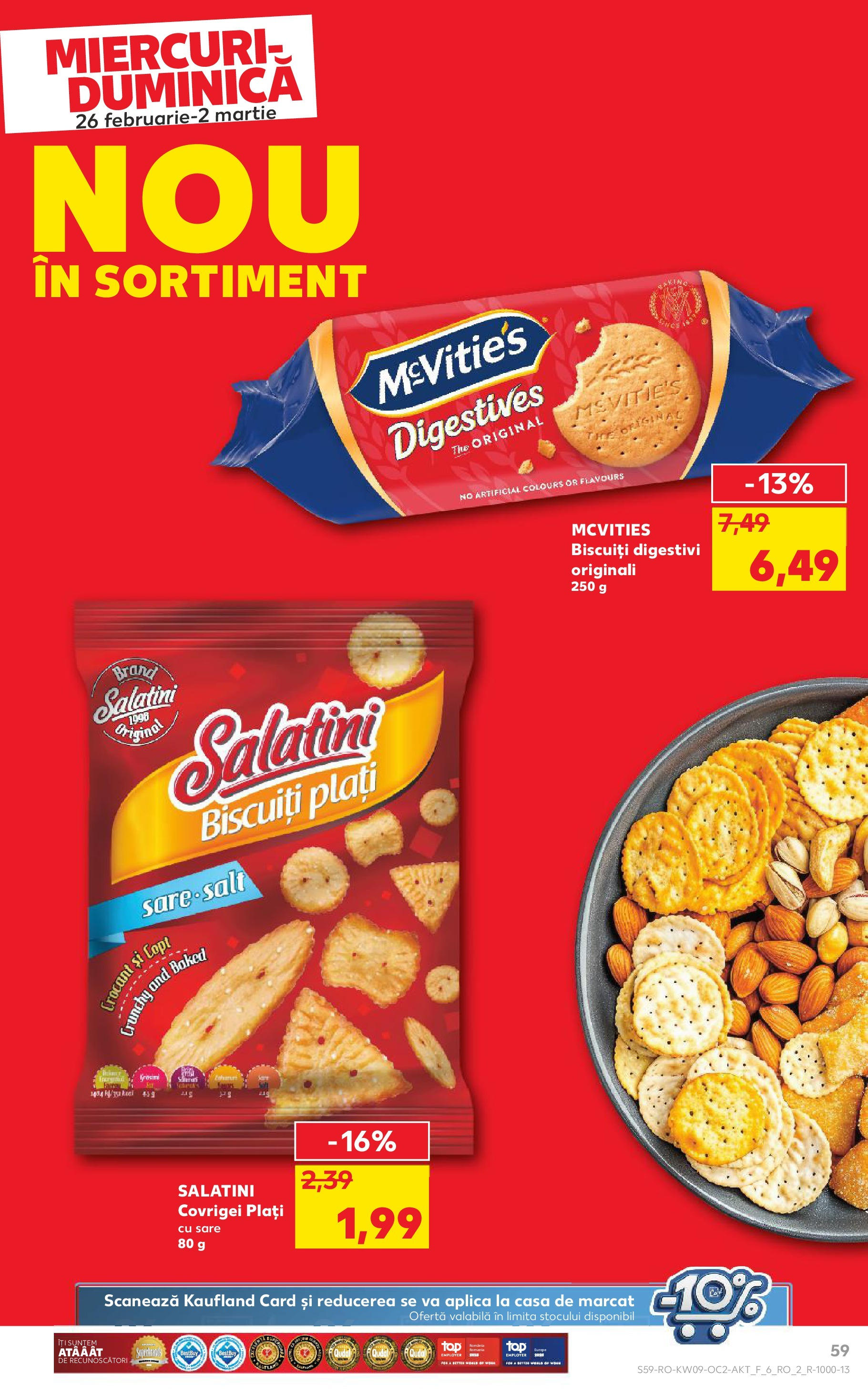 Catalog Kaufland 26 Februarie - 4 Martie 2025 | Pagina 59 | Produse: Covrigei, Biscuiți, Sare