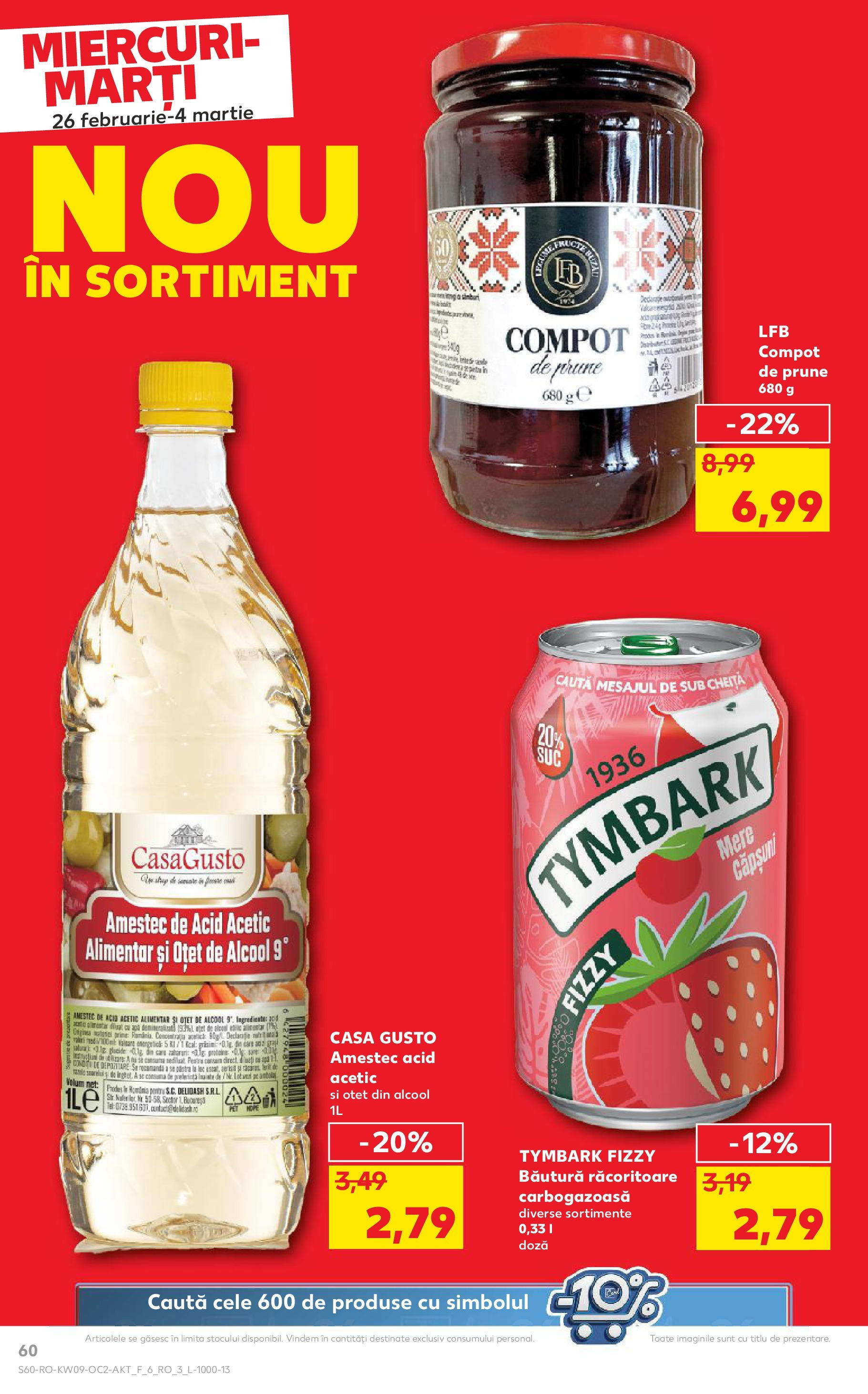 Catalog Kaufland 26 Februarie - 4 Martie 2025 | Pagina 60 | Produse: Oțet, Compot, Apă, Sare