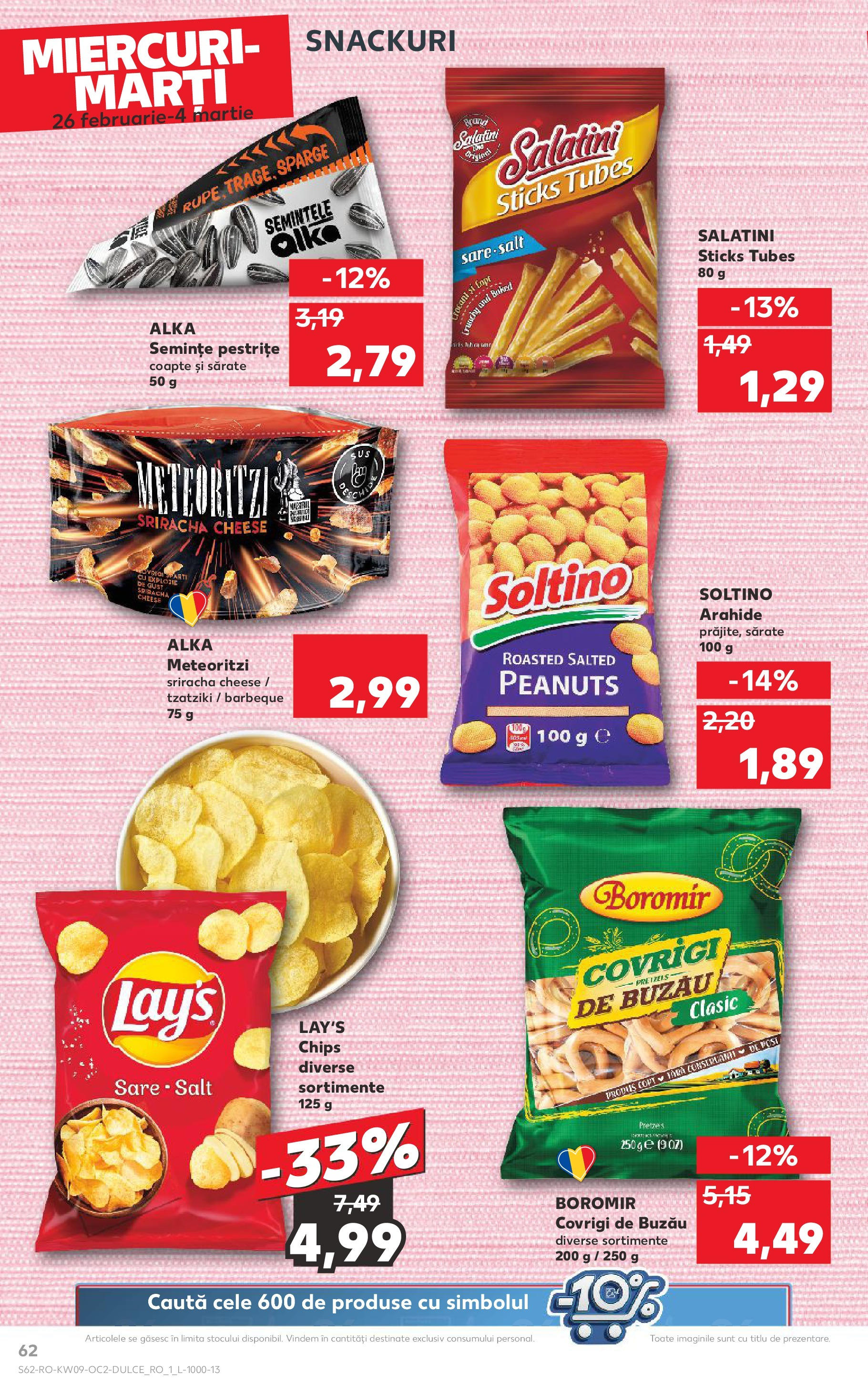 Catalog Kaufland 26 Februarie - 4 Martie 2025 | Pagina 62 | Produse: Arahide, Semințe, Sare