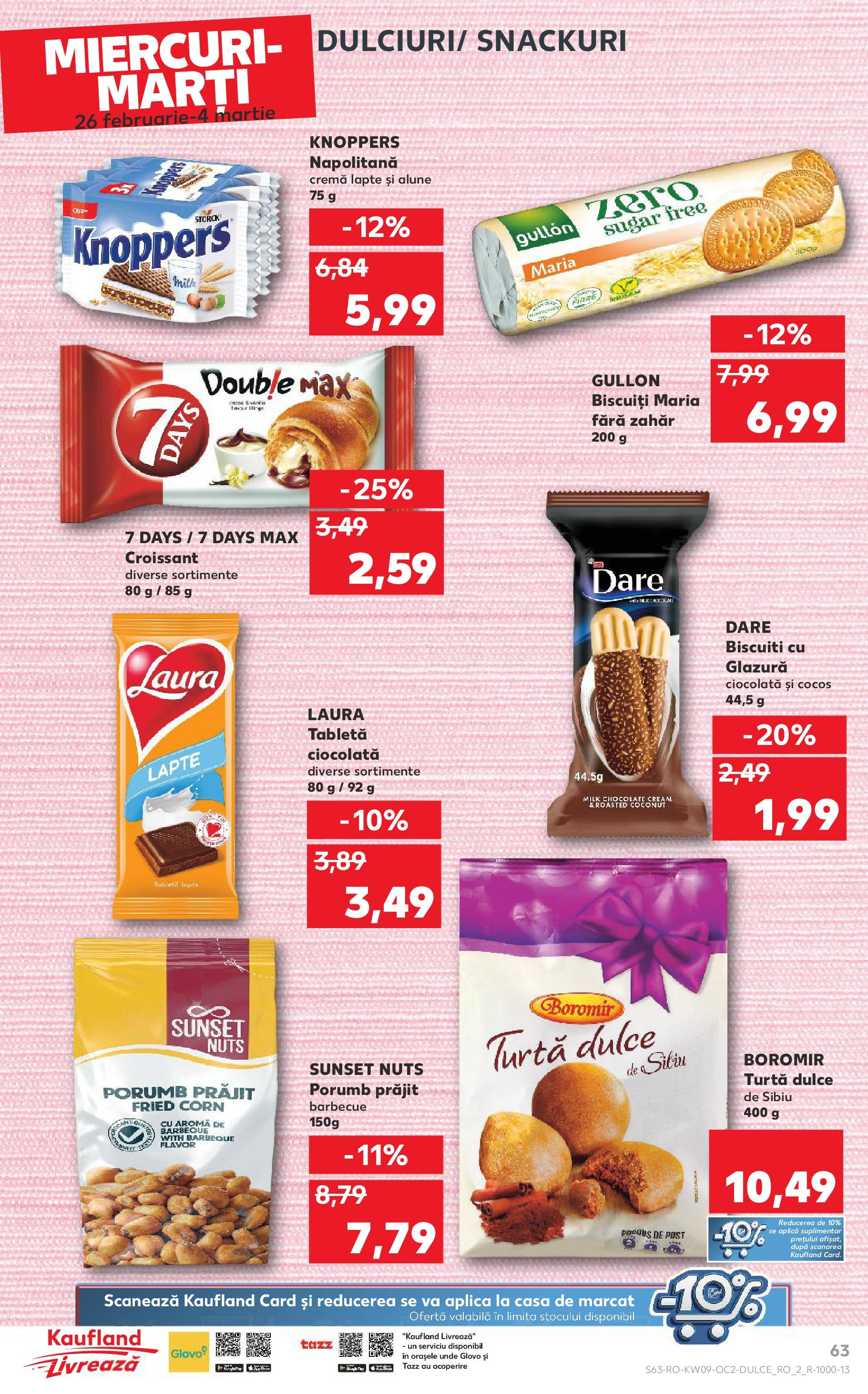 Catalog Kaufland 26 Februarie - 4 Martie 2025 | Pagina 63 | Produse: Tabletă, Biscuiți, Turtă dulce, Zahăr