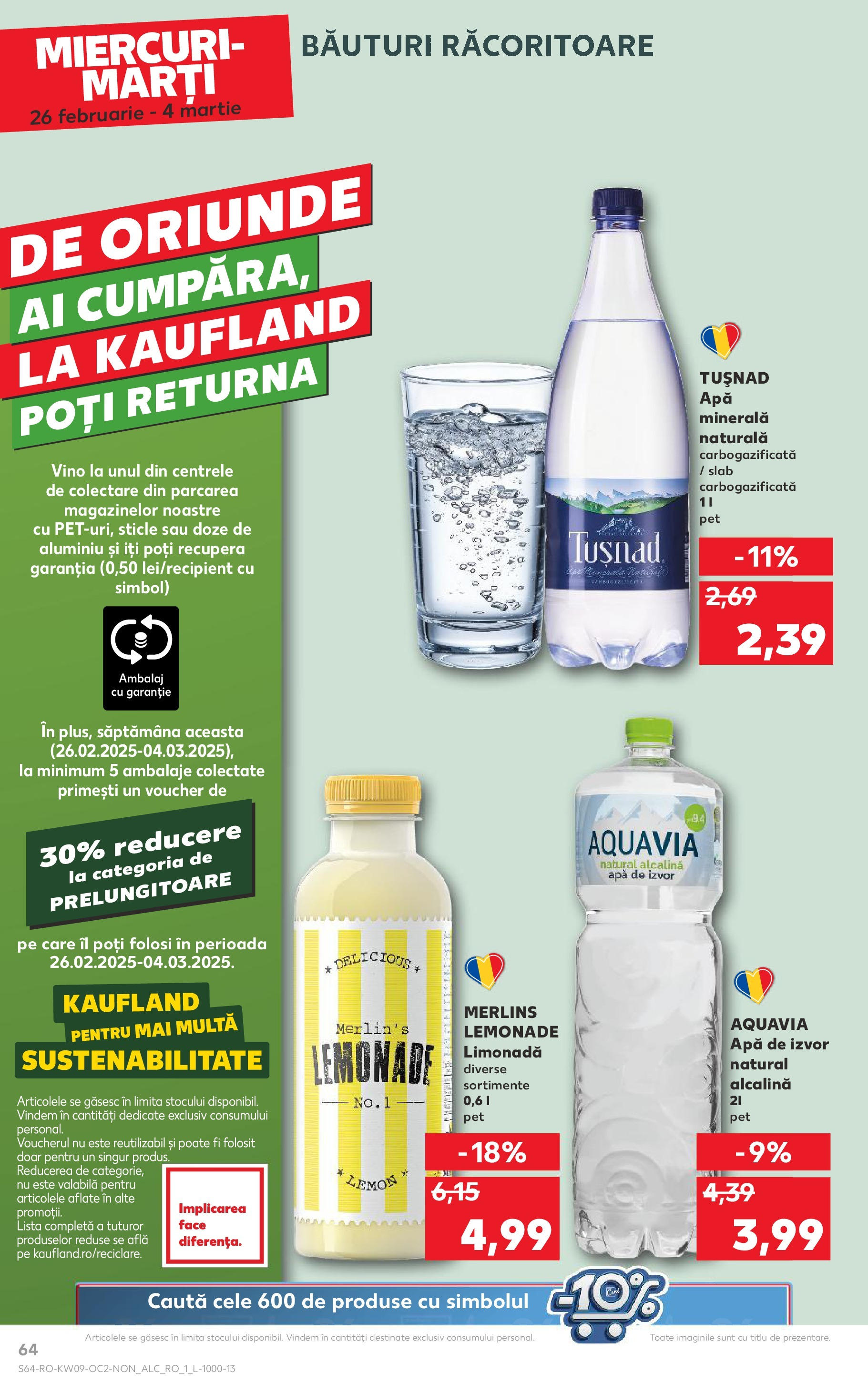 Catalog Kaufland 26 Februarie - 4 Martie 2025 | Pagina 64 | Produse: Sıcak su torbası, Apă