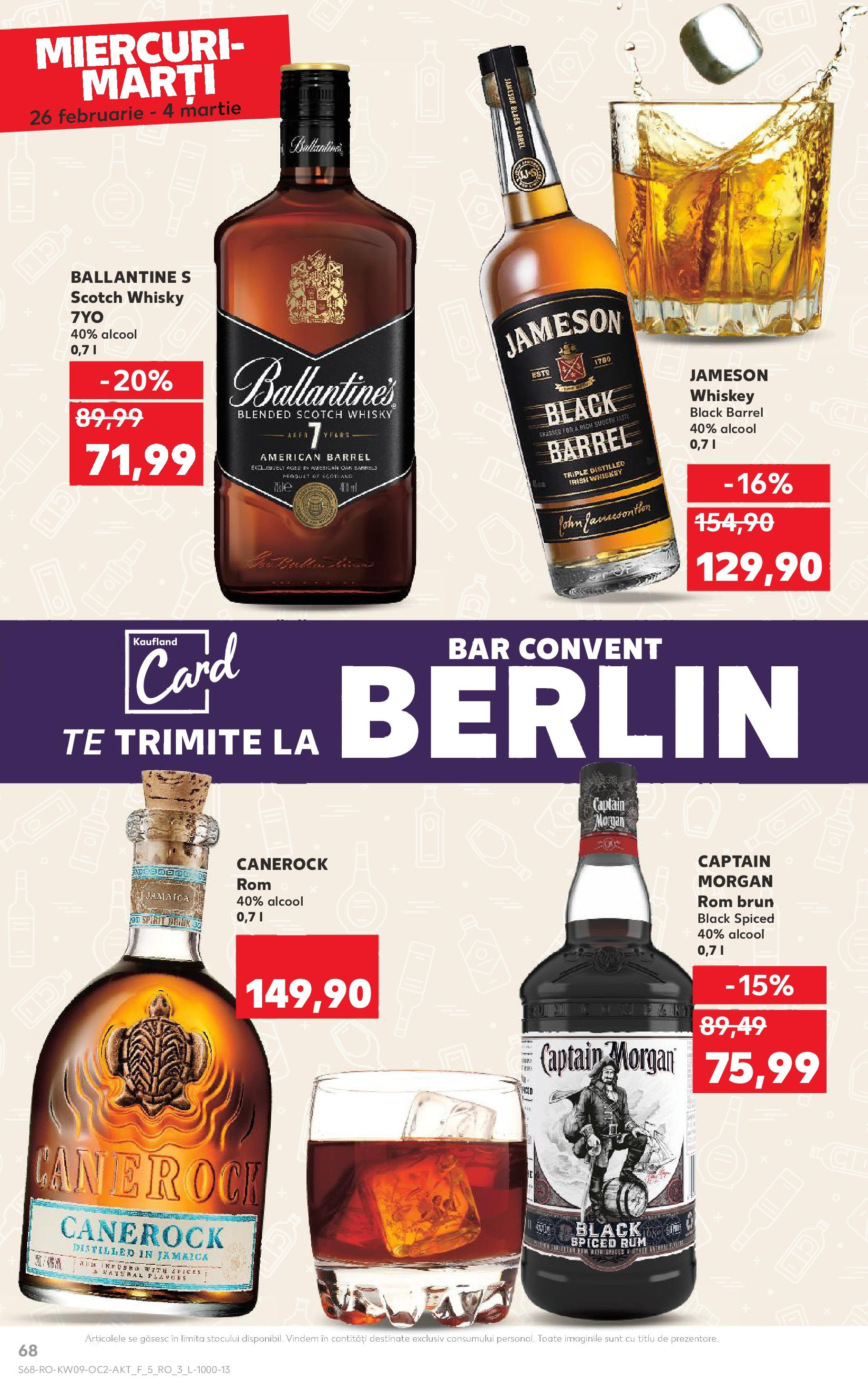 Catalog Kaufland 26 Februarie - 4 Martie 2025 | Pagina 68 | Produse: Rom, Whiskey