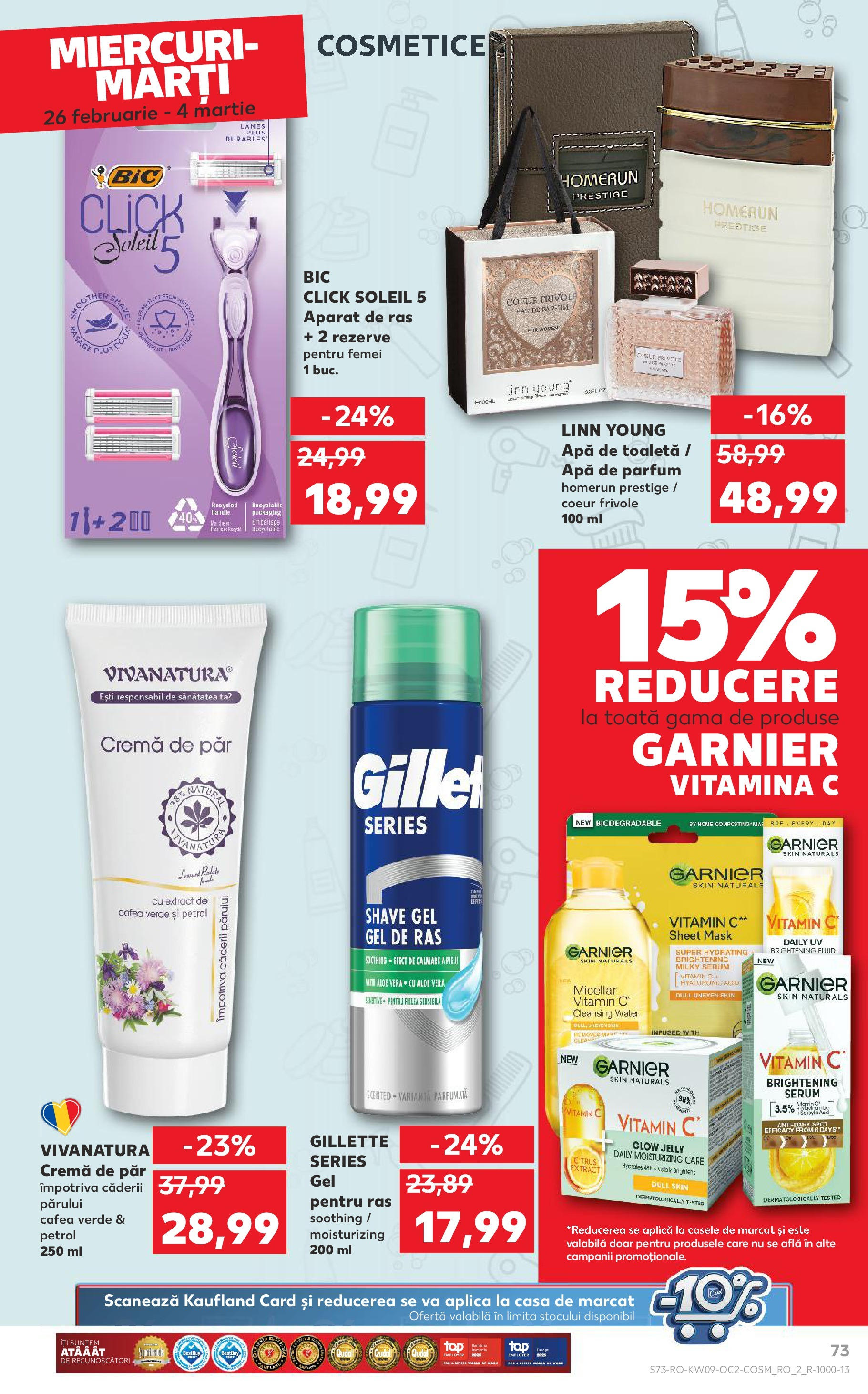 Catalog Kaufland 26 Februarie - 4 Martie 2025 | Pagina 73 | Produse: Apă de parfum, Aparat De Ras, Cafea, Apă