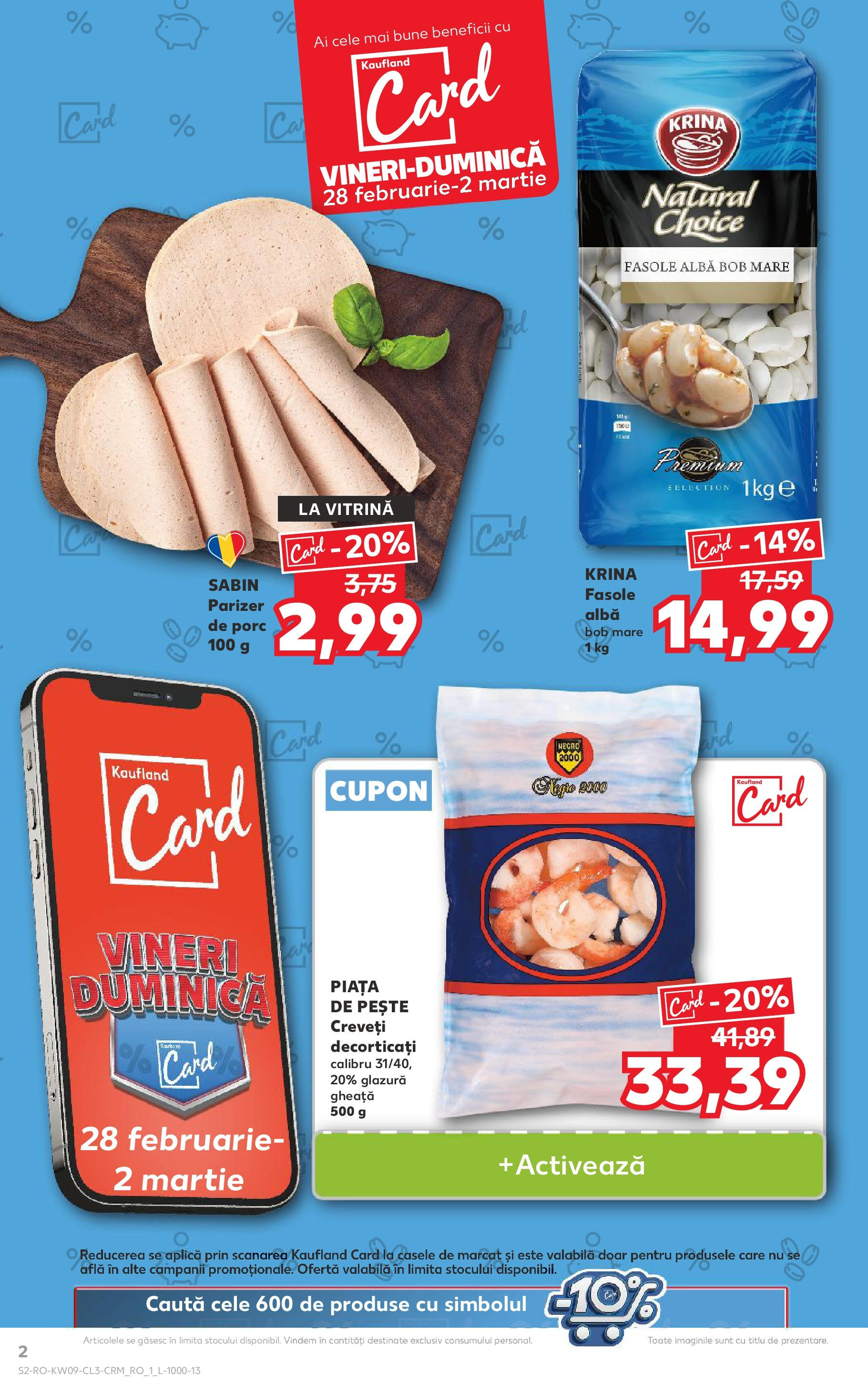 Catalog Kaufland 28 Februarie - 2 Martie 2025 | Pagina 2 | Produse: Vitrină, Pește, Parizer, Fasole albă