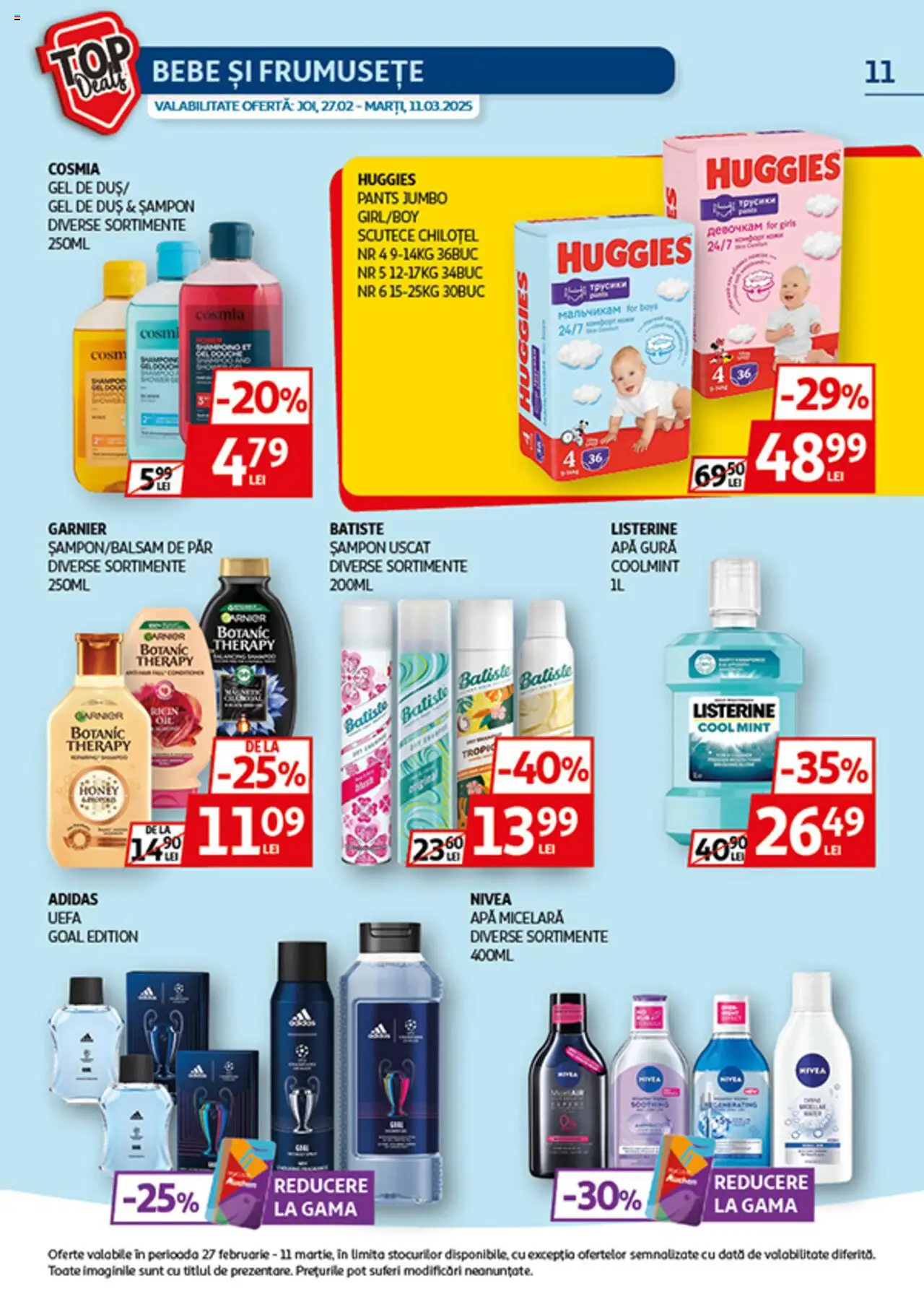 Catalog Auchan 27 Februarie - 11 Martie 2025 | Pagina 11 | Produse: Șampon, Apă micelară, Gel de duș, Șampon uscat