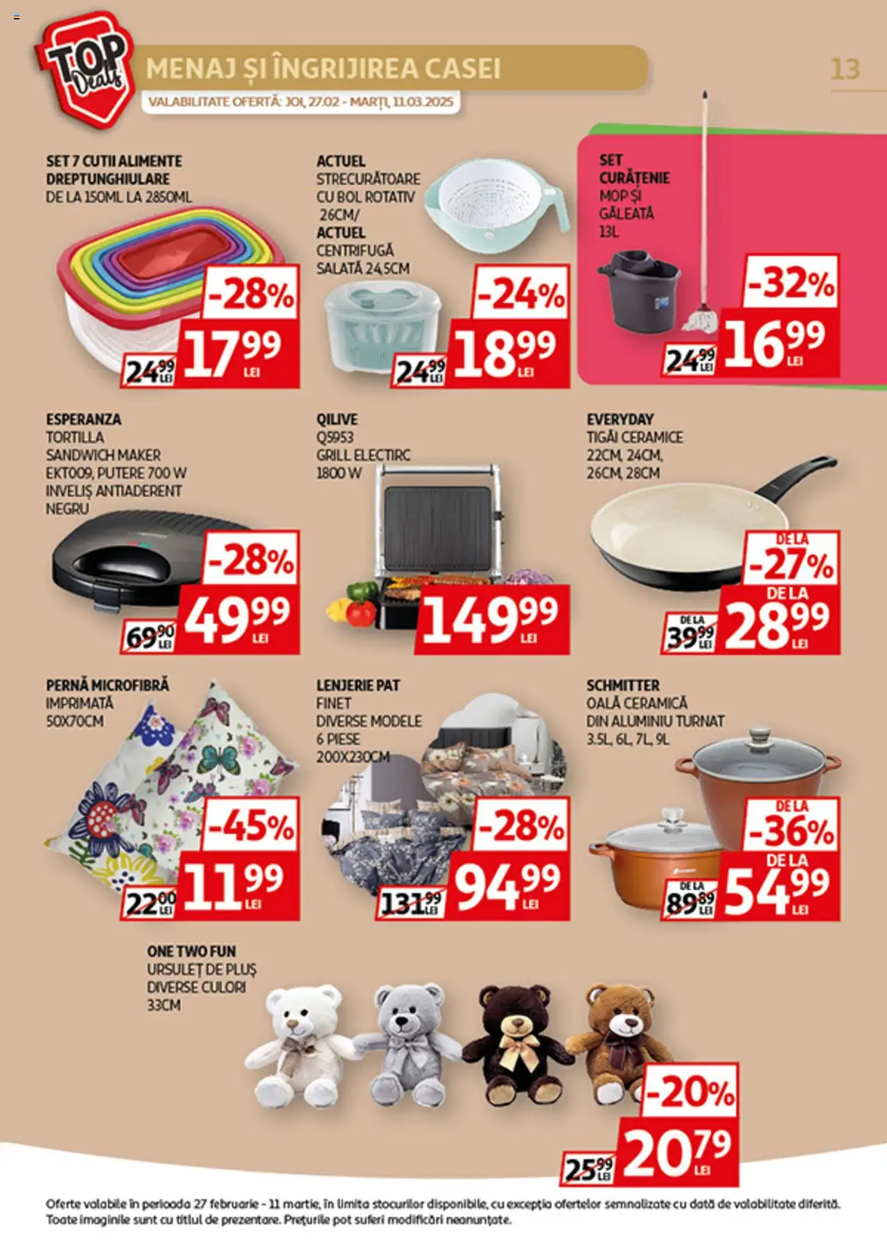 Catalog Auchan 27 Februarie - 11 Martie 2025 | Pagina 13 | Produse: Mop, Bol, Pat, Pernă